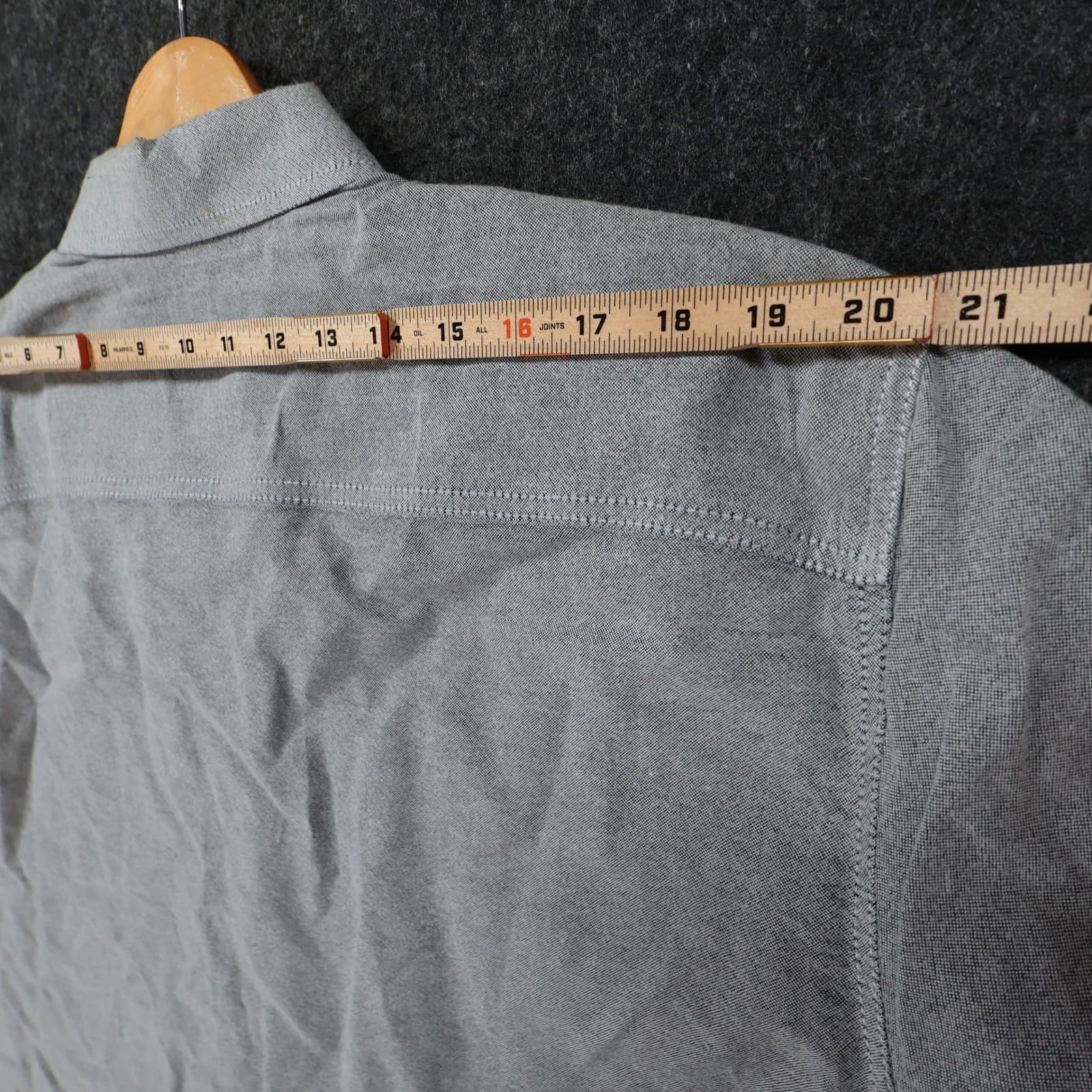 George Button Down Mens 2XL Grey Excellent Short Sleeve Oxford Shirt GM14Y056B - Thumbnail 6