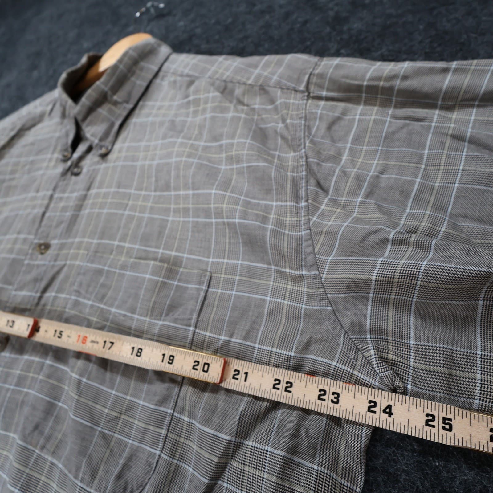 North 44 Button Up Mens L Brown Excellent Plaid Pattern - Thumbnail 3
