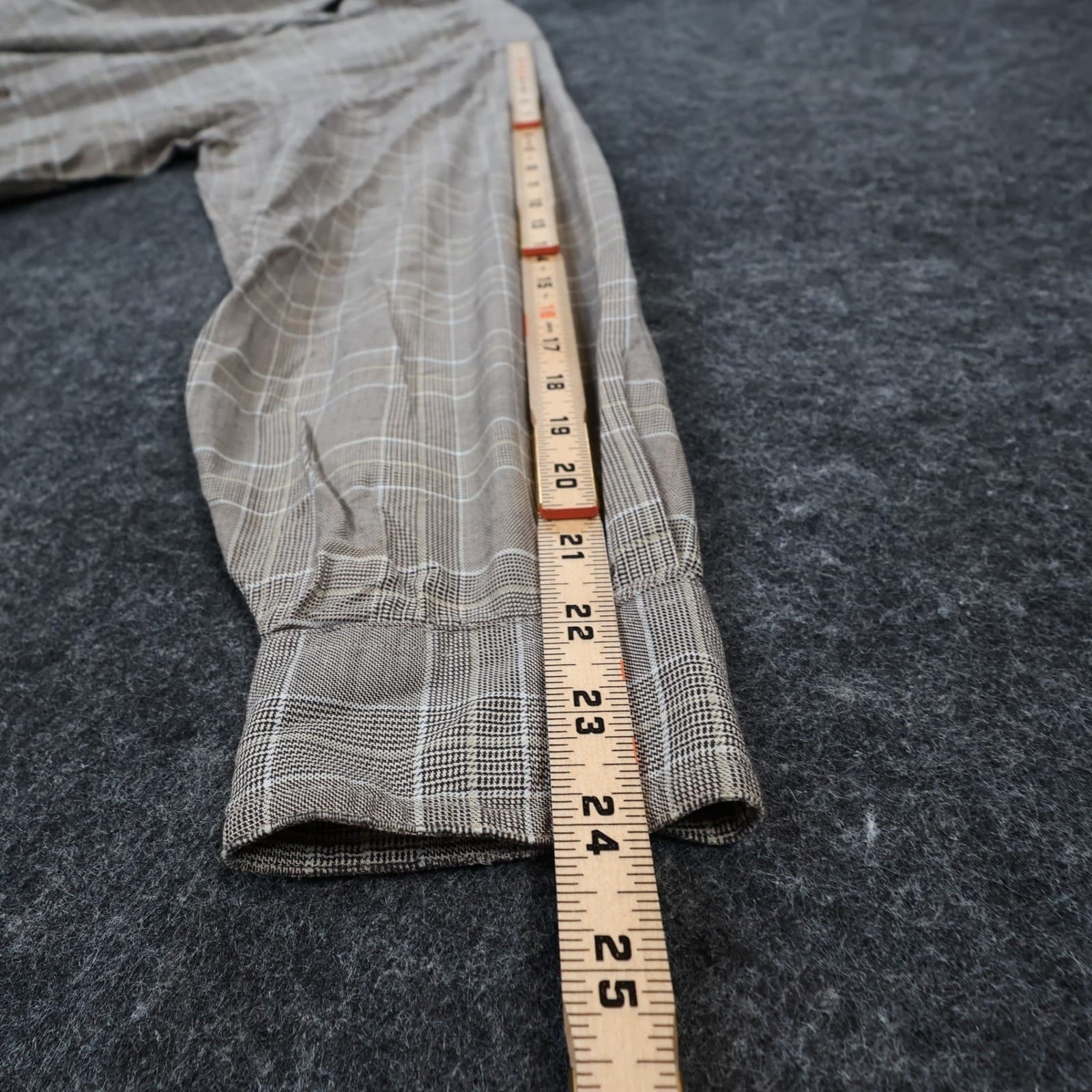 North 44 Button Up Mens L Brown Excellent Plaid Pattern - Thumbnail 4