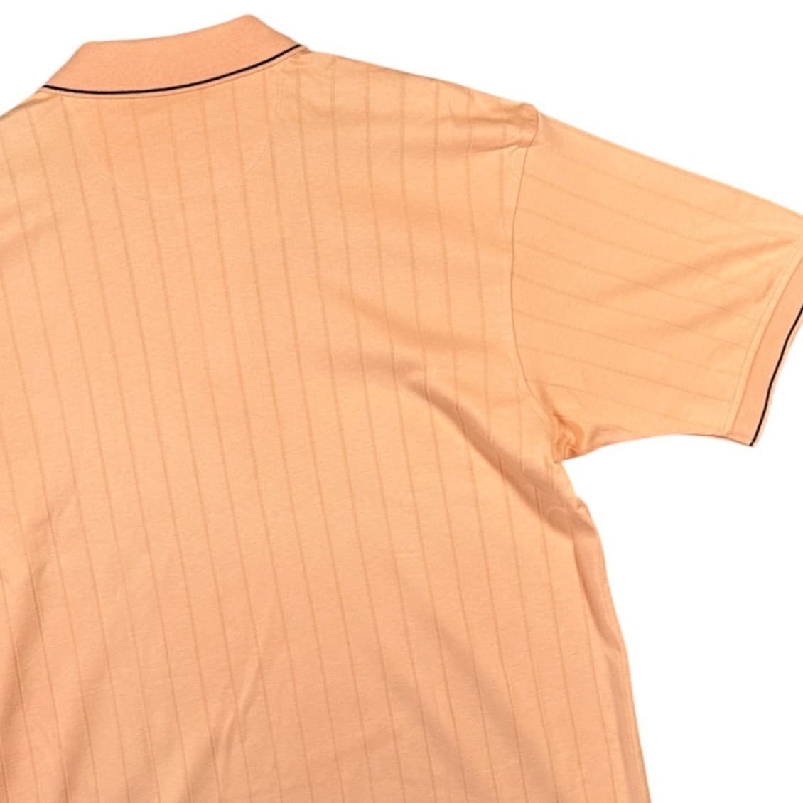 Van Heusen Mens Peach Pinstripe Short Sleeve Polo Shirt XL - Thumbnail 4