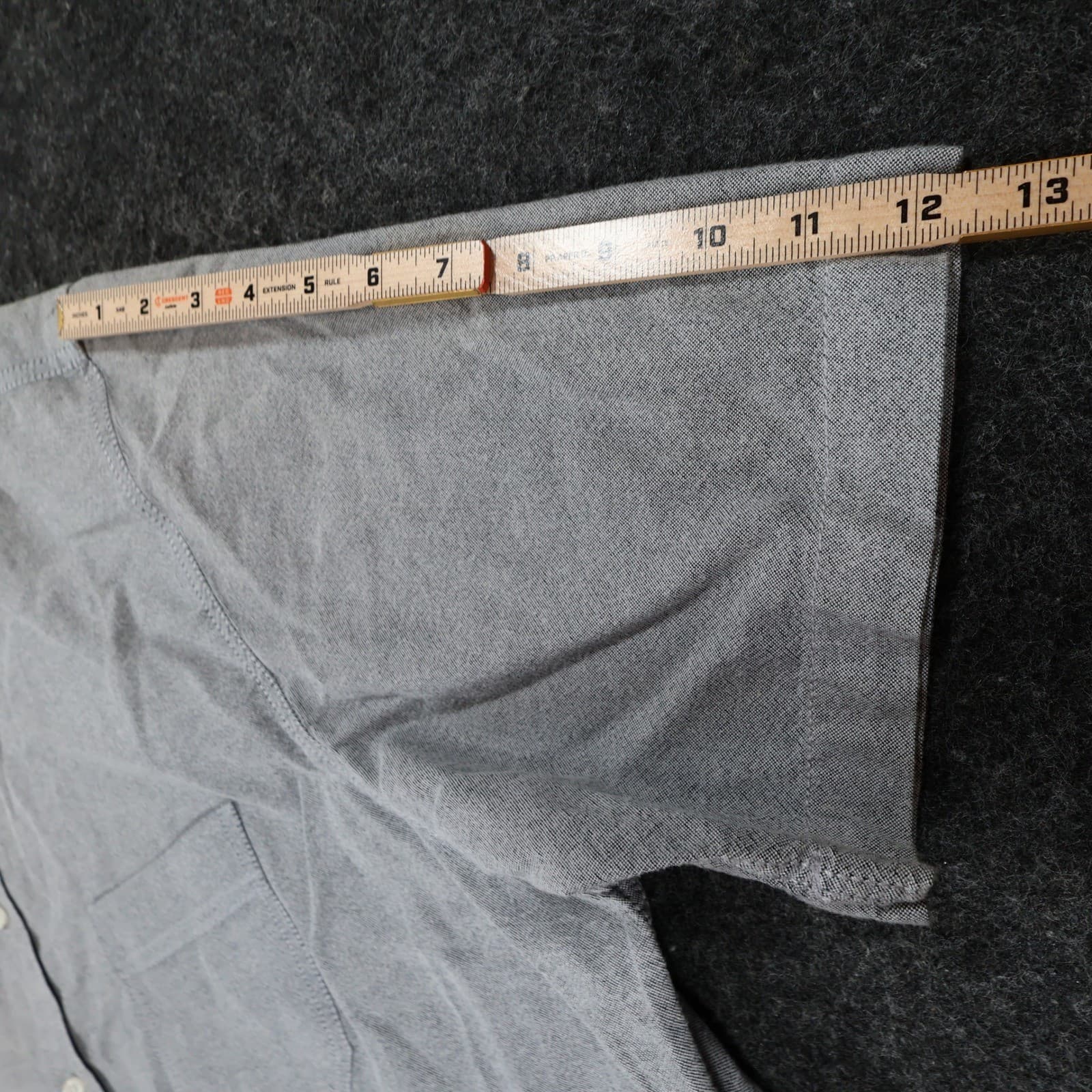 George Button Down Mens 2XL Grey Excellent Short Sleeve Oxford Shirt GM14Y056B - Thumbnail 4