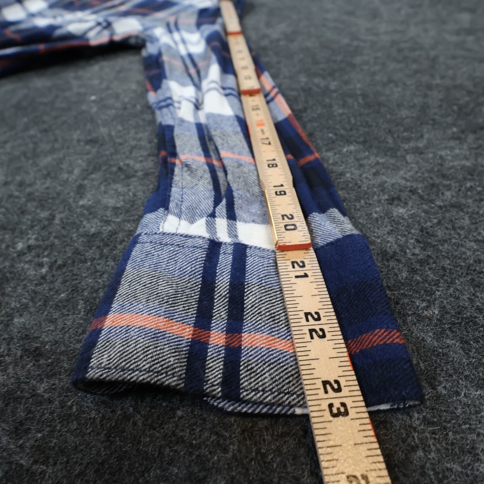 Woolrich Flannel Shirt Womens Medium Blue Excellent Plaid Cotton Long Sleeve - Thumbnail 3