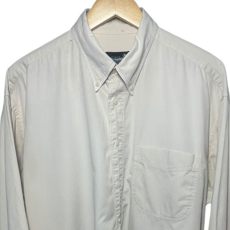 EVERGREEN Original ChinoShirt Mens Size Large Long Sleeve Button Down Cotton - Thumbnail 3