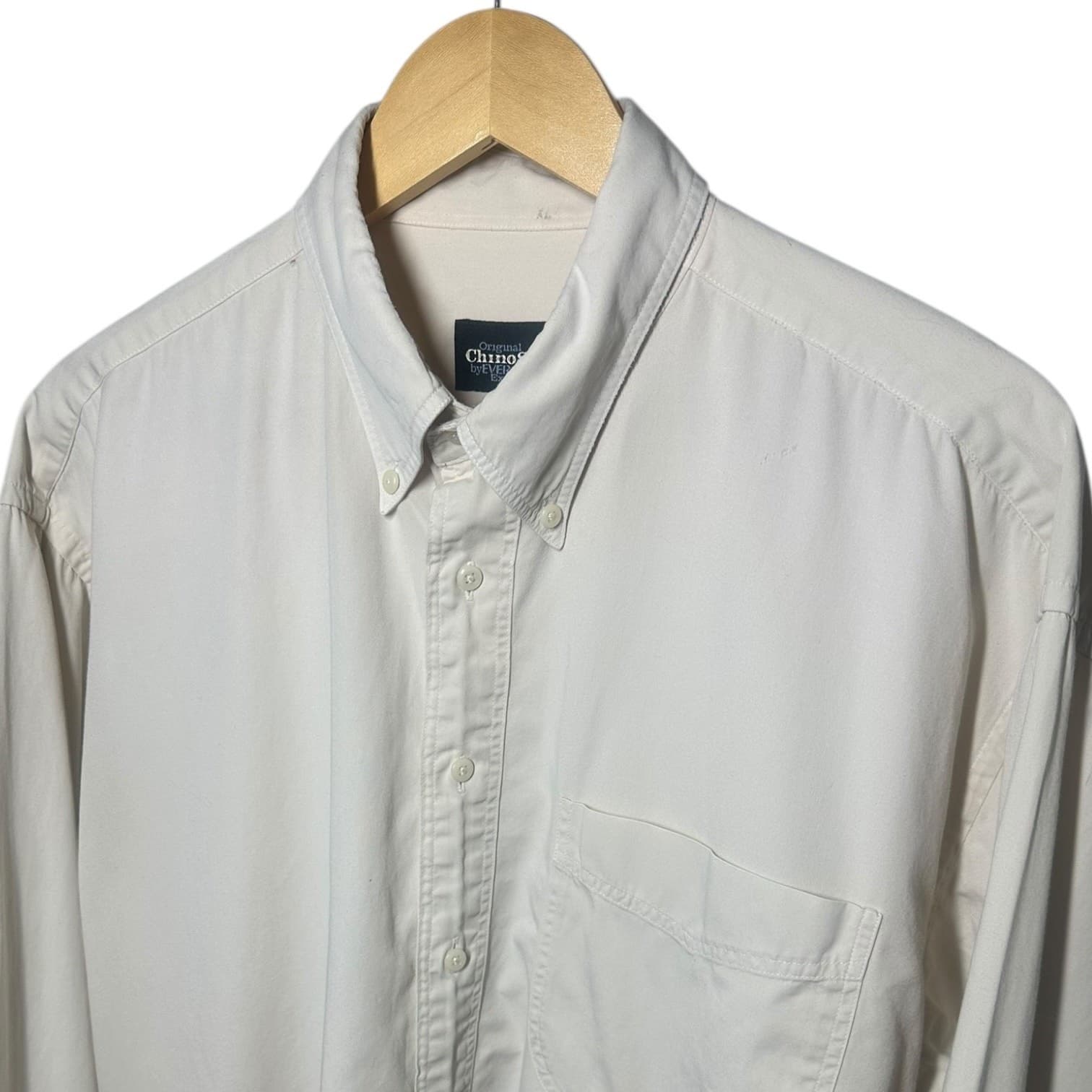 EVERGREEN Original ChinoShirt Mens Size Large Long Sleeve Button Down Cotton - Thumbnail 5
