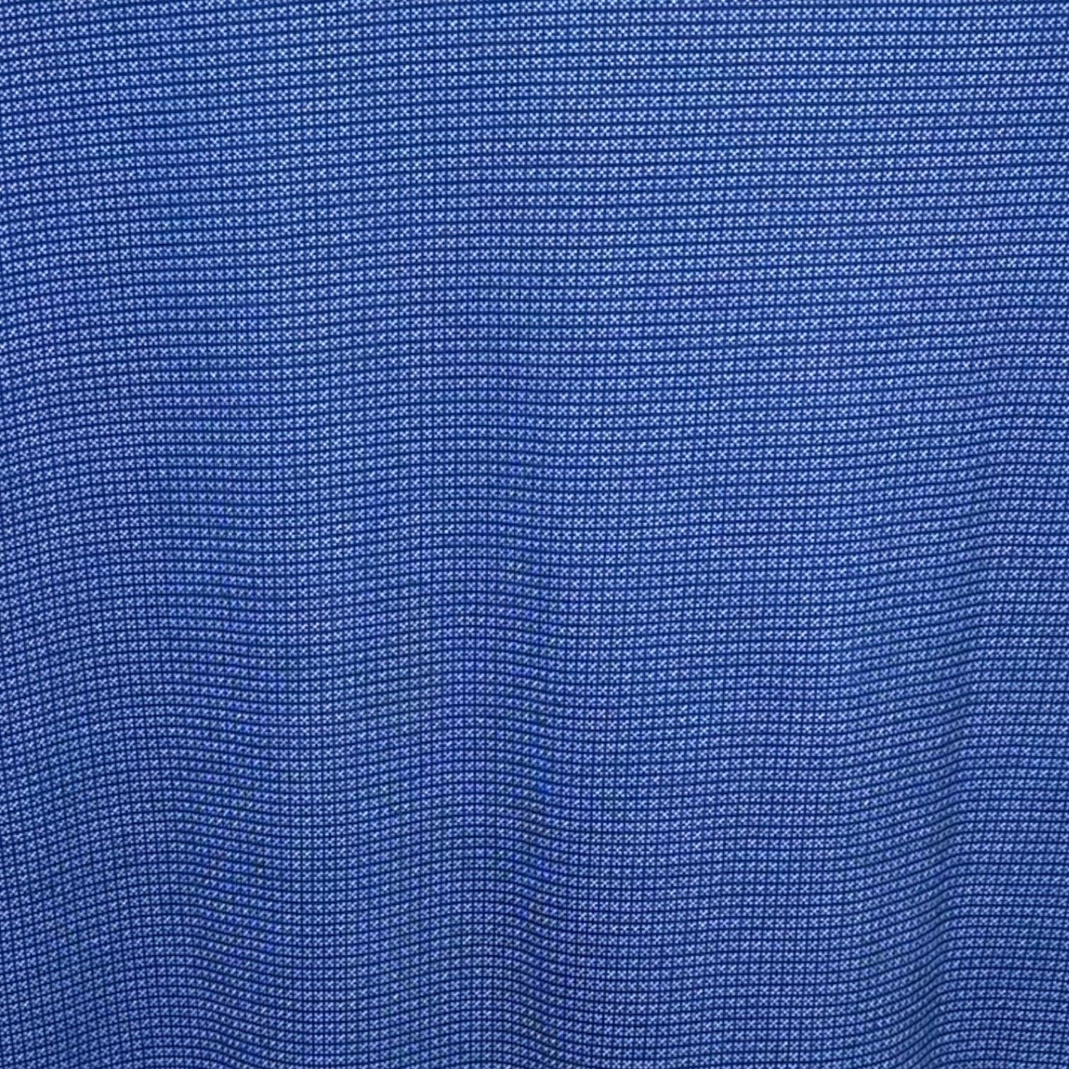 Roundtree & Yorke travelSMART Men's L Blue Textured Polo Shirt - Thumbnail 7