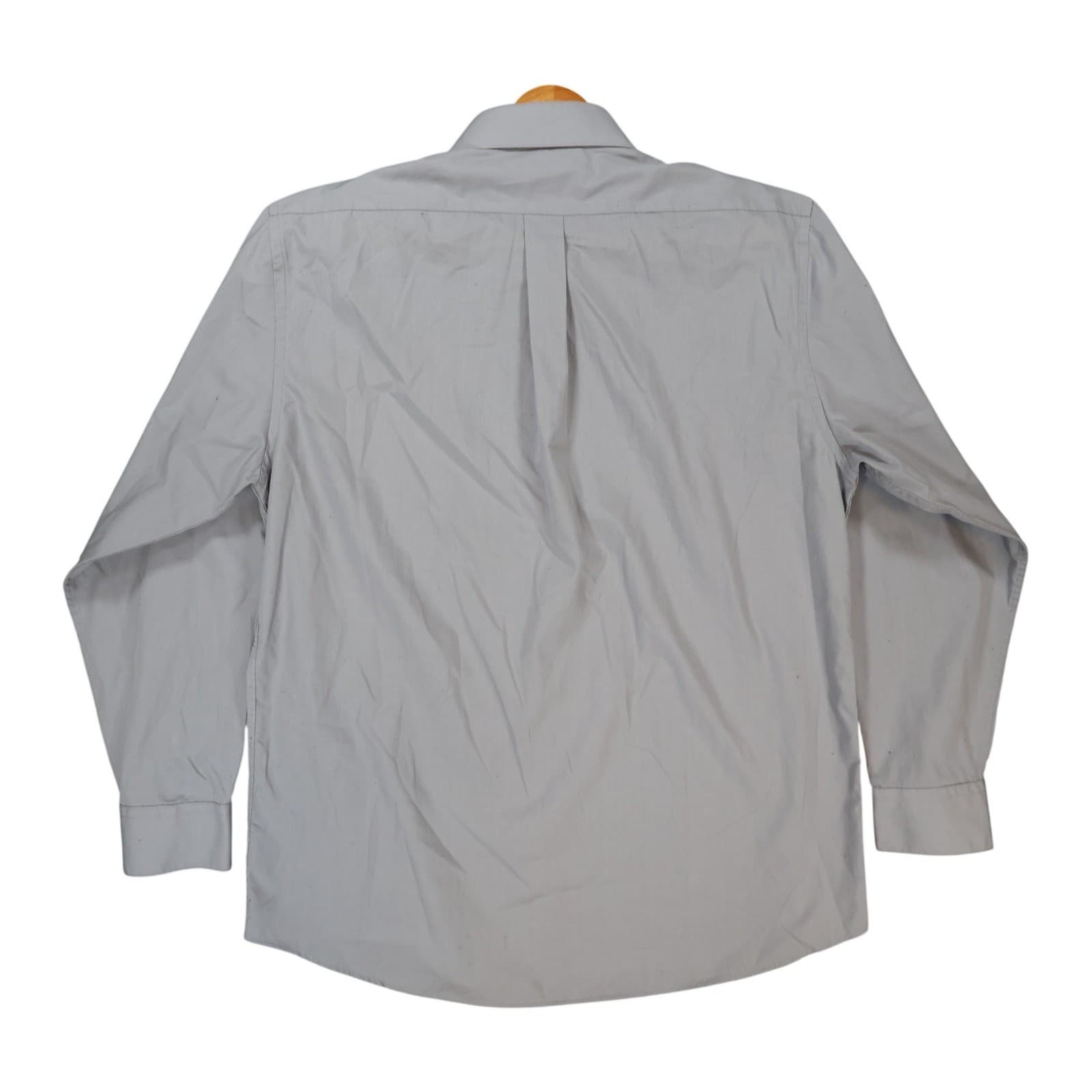 Thomas Stone Dress Shirt Mens L Grey Excellent Long Sleeve Button Up - Thumbnail 2