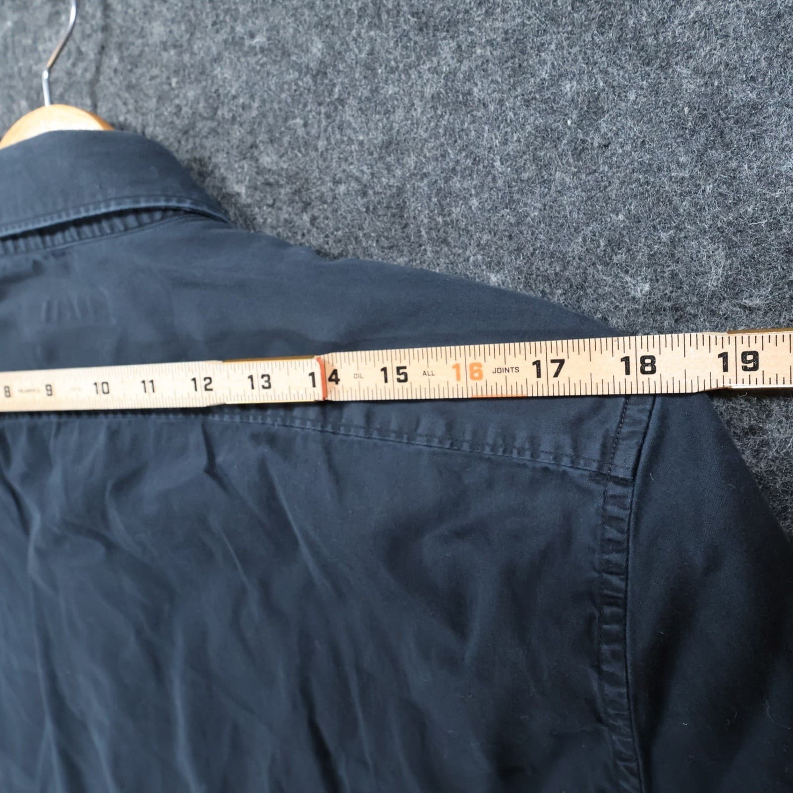 Marc Anthony Button Down Mens 17.5 Black Excellent Slim Fit Long Sleeve Shirt - Thumbnail 6