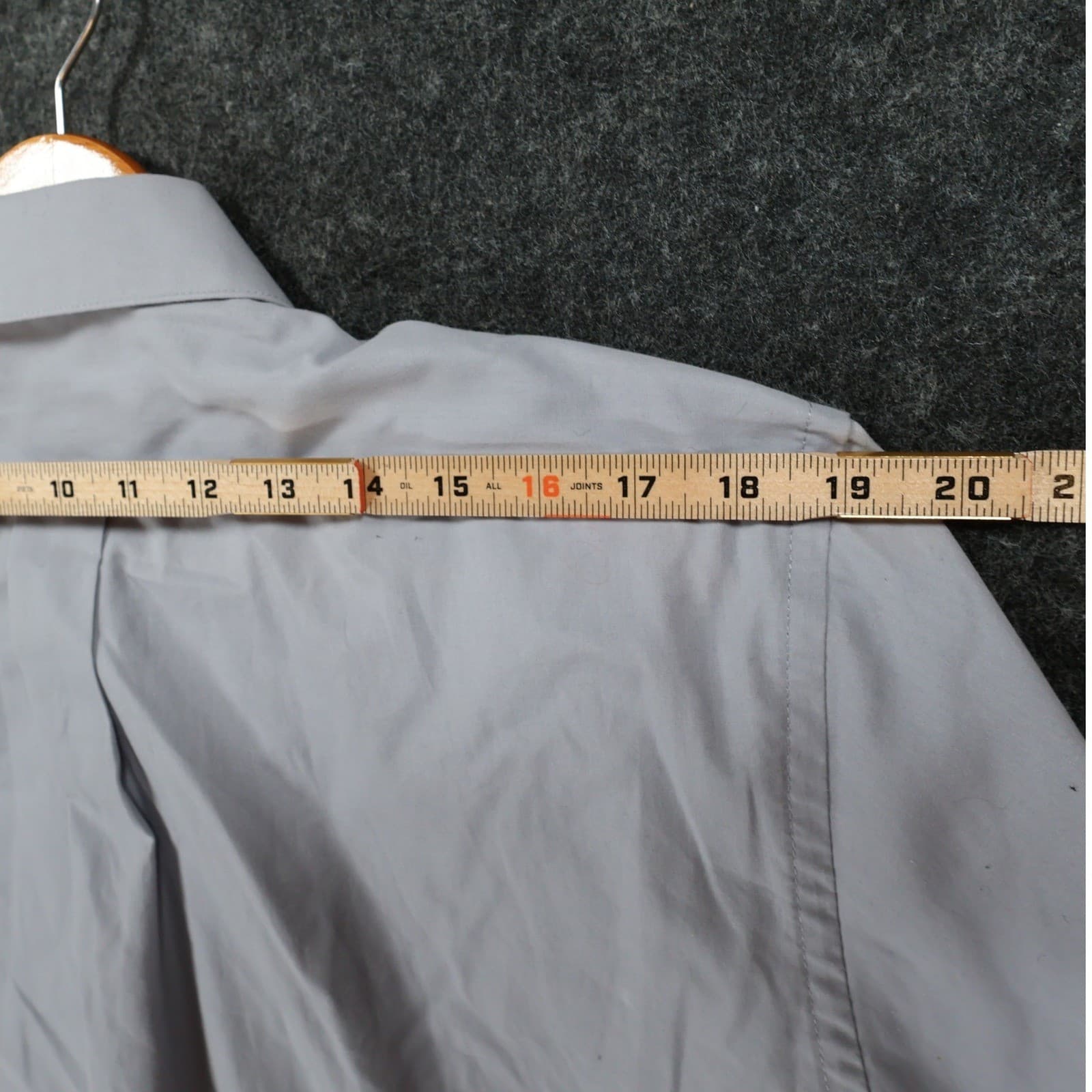 Thomas Stone Dress Shirt Mens L Grey Excellent Long Sleeve Button Up - Thumbnail 6