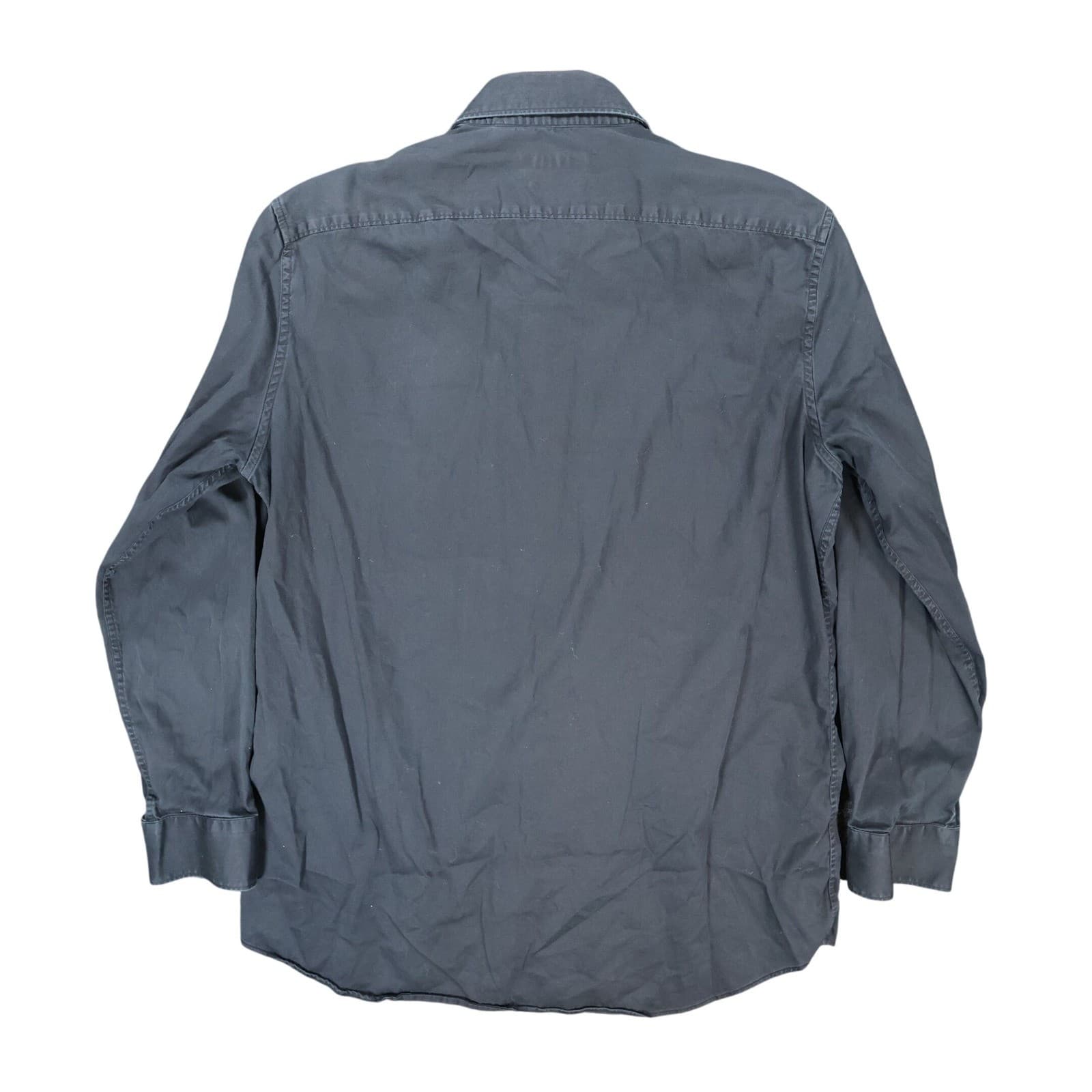Marc Anthony Button Down Mens 17.5 Black Excellent Slim Fit Long Sleeve Shirt - Thumbnail 2