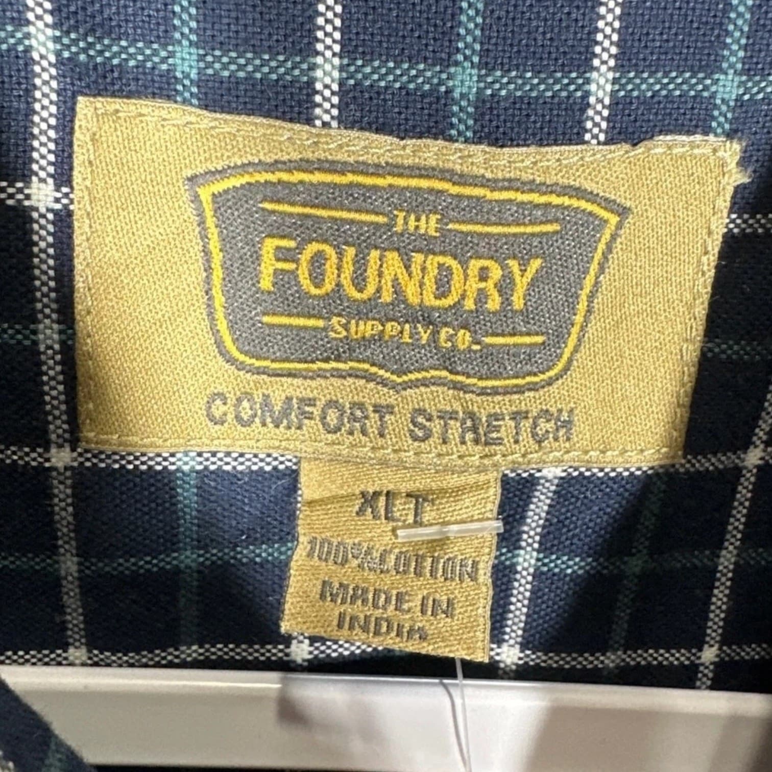 Foundry Supply Mens Blue Button Down Size XLT - Thumbnail 3