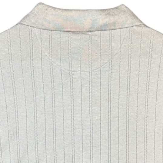 J Ferrar Mens XL Gray Striped Short Sleeve Polo Shirt - Thumbnail 6