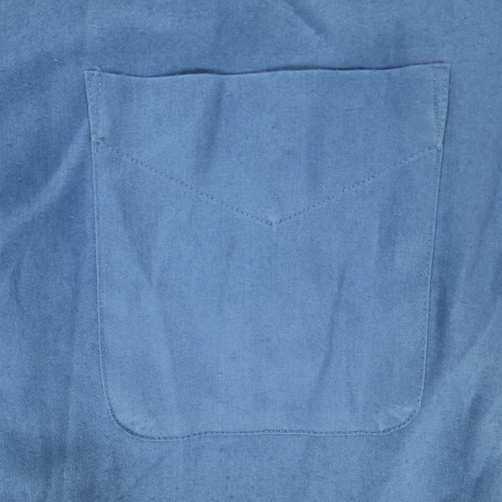 Geoffrey Beene Dress Shirt Mens XL Blue Excellent Sateen Wrinkle Free - Thumbnail 9
