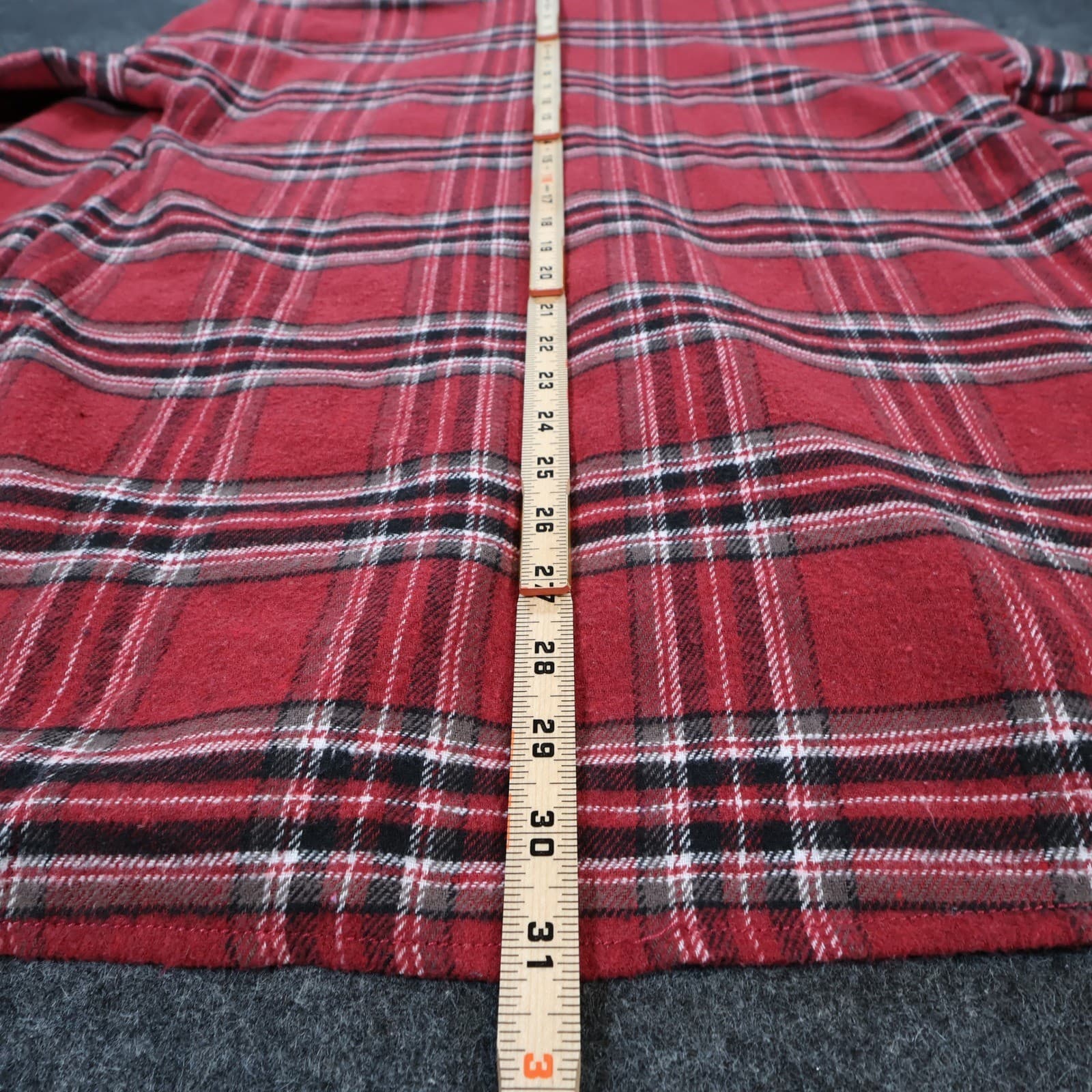 Ci Sono Flannel Button Up Womens Medium Red Excellent Plaid PTP74 - Thumbnail 5
