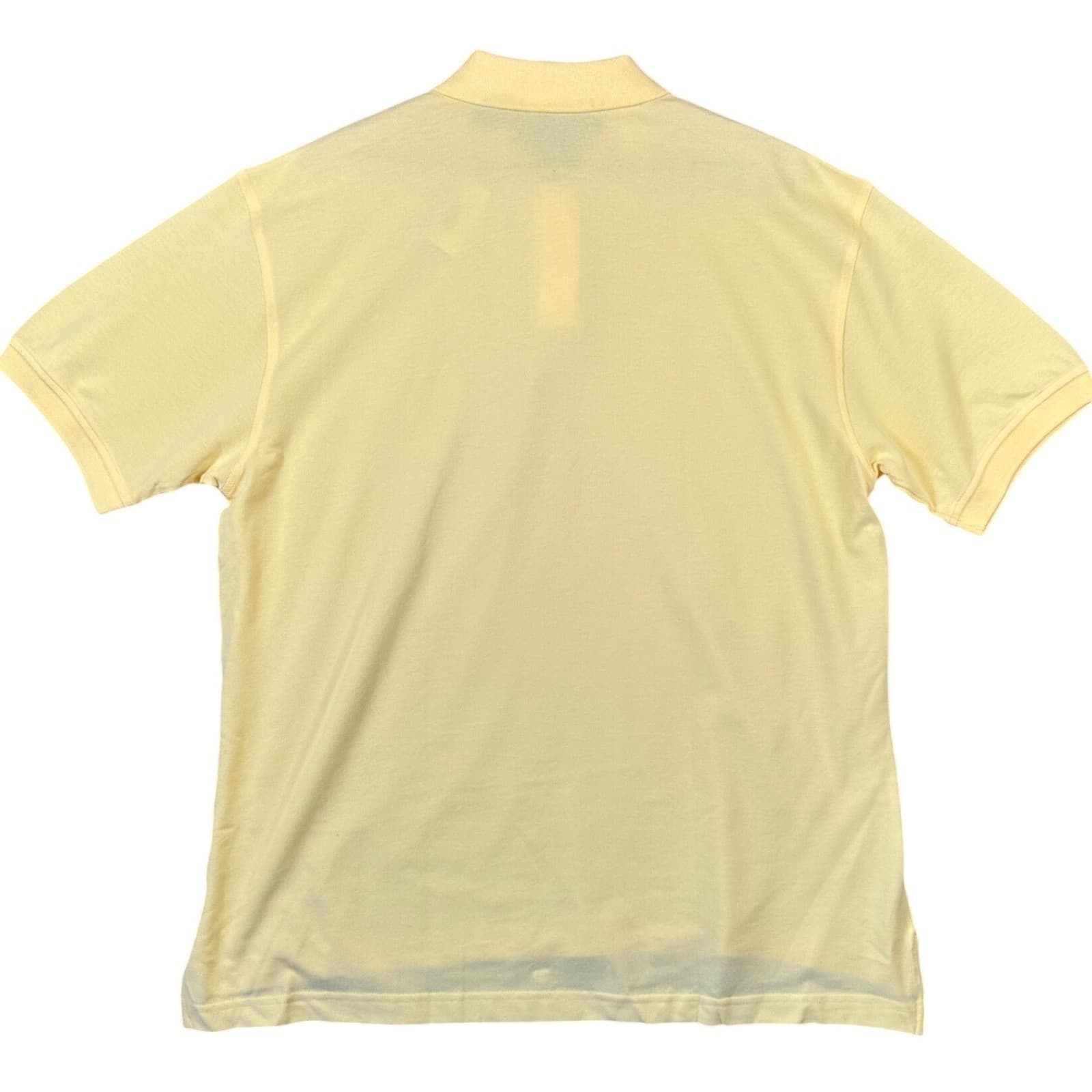Roundtree & Yorke Mens Yellow Solid Short Sleeve Polo Shirt XL Cotton - Thumbnail 2