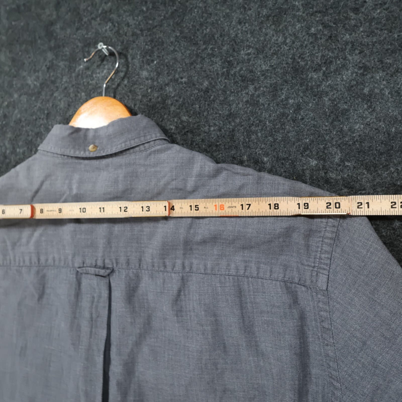 Roundtree & Yorke Button Down Mens Large Gray Excellent Herringbone - Thumbnail 6
