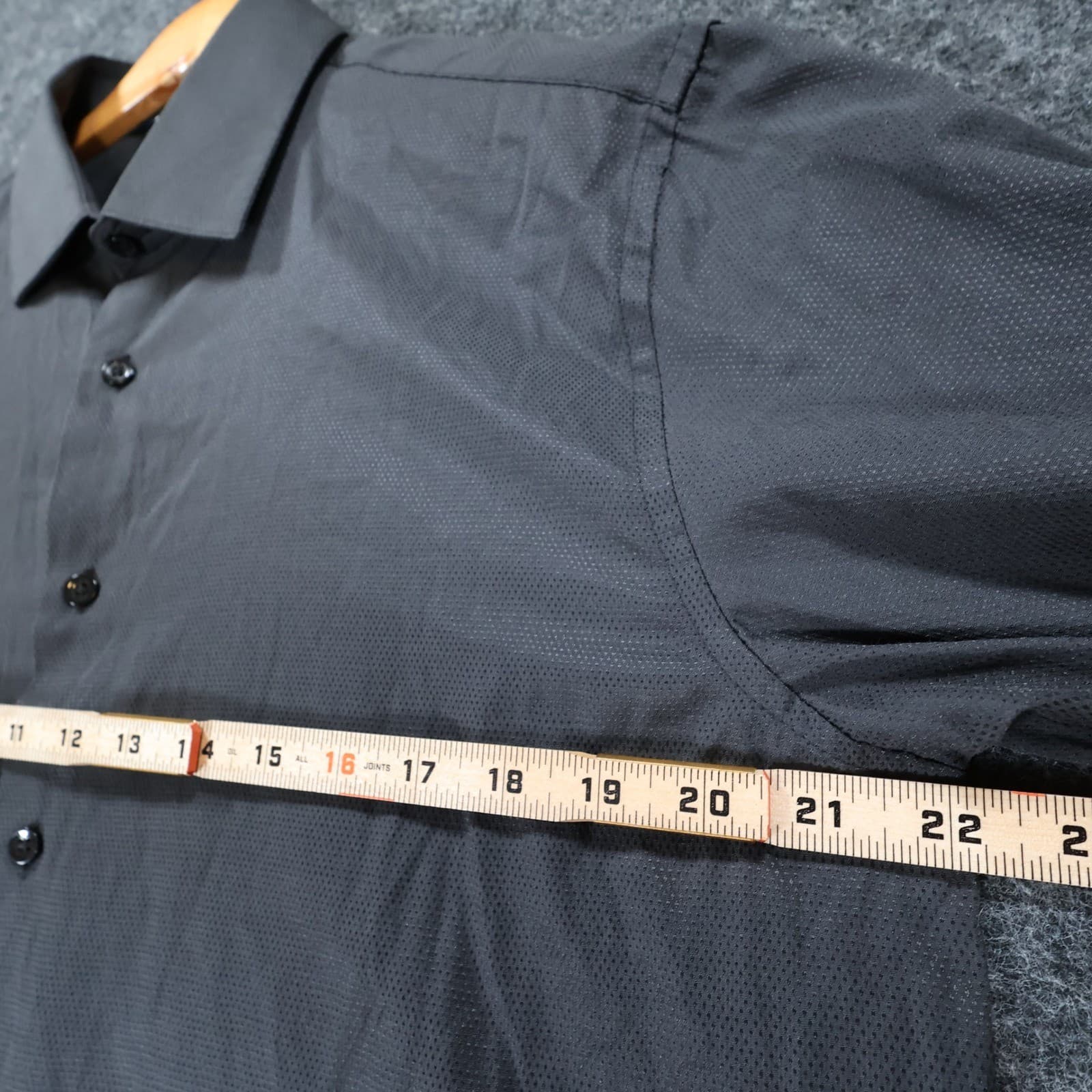 Ben Sherman Button Down Mens L Black Excellent Slim Fit Textured - Thumbnail 3