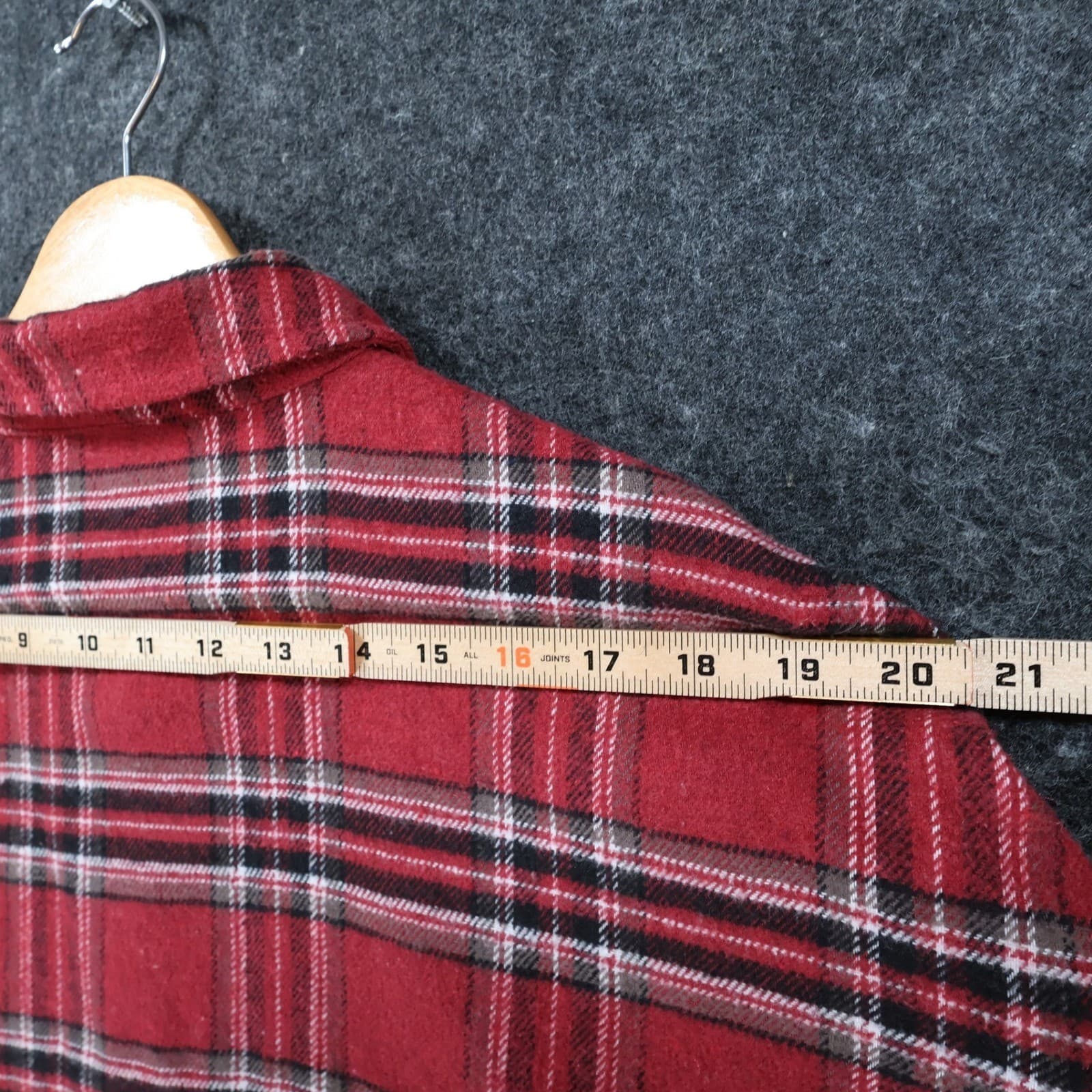 Ci Sono Flannel Button Up Womens Medium Red Excellent Plaid PTP74 - Thumbnail 6