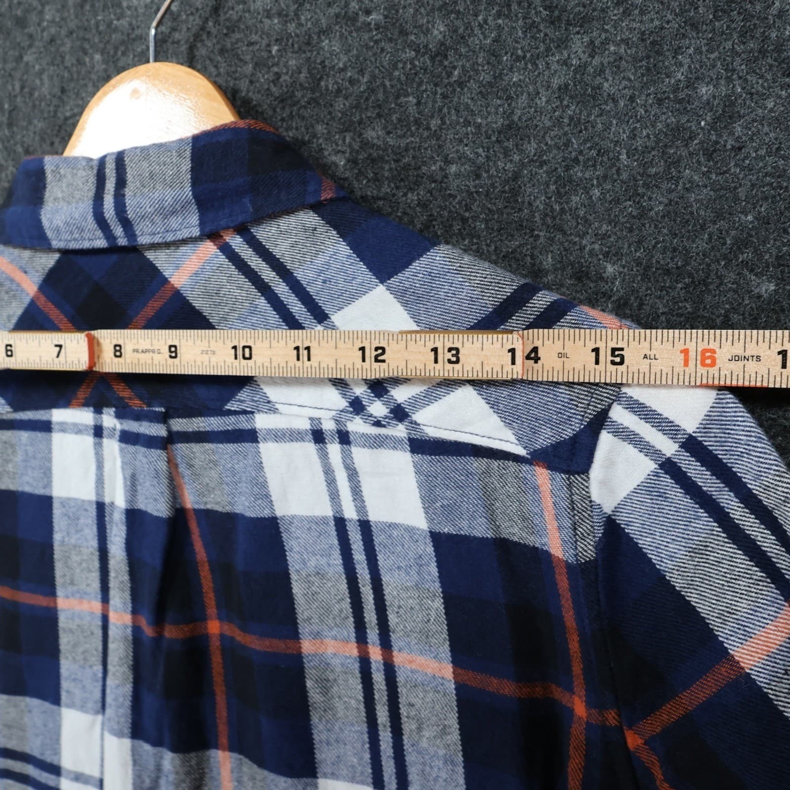 Woolrich Flannel Shirt Womens Medium Blue Excellent Plaid Cotton Long Sleeve - Thumbnail 6