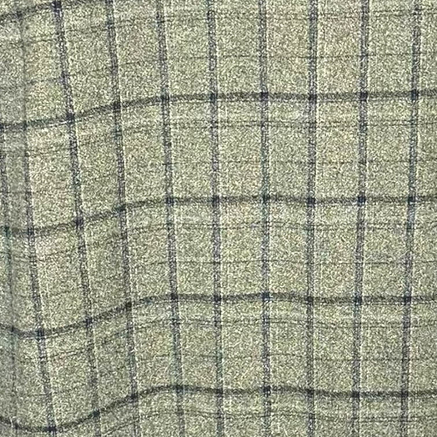 Arrow Men's L Olive Green Grid Plaid Flannel Button Up Shirt Work Casual - Thumbnail 6