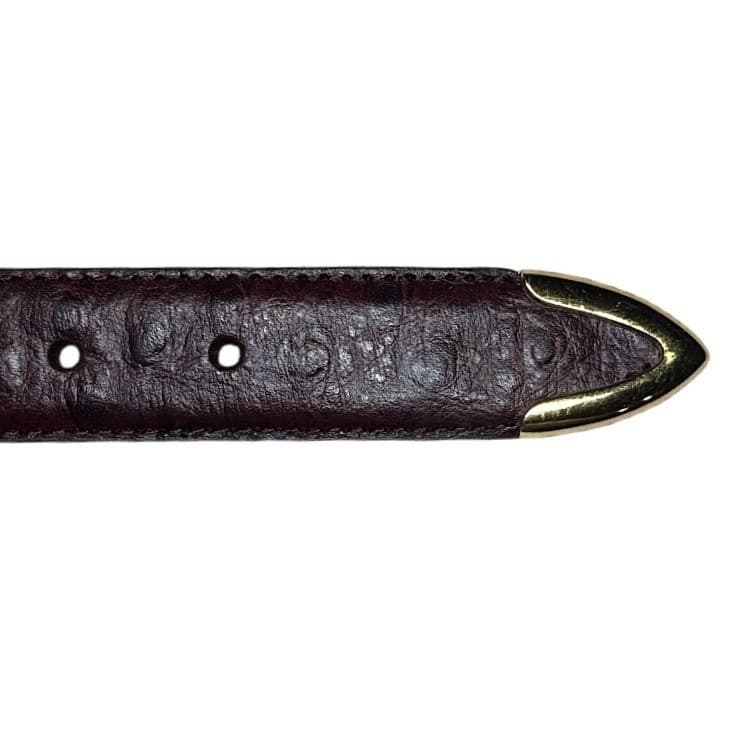 Irvine Park Mens Genuine Leather Belt Gold Buckle Embossed Detail Brown Size 2XL - Thumbnail 4