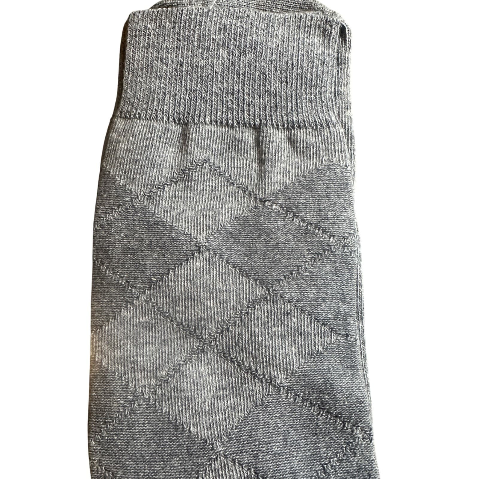 Vintage Haband Dress Socks Mens Large Grey NEW Argyle Diamond Cotton Blend - Thumbnail 5