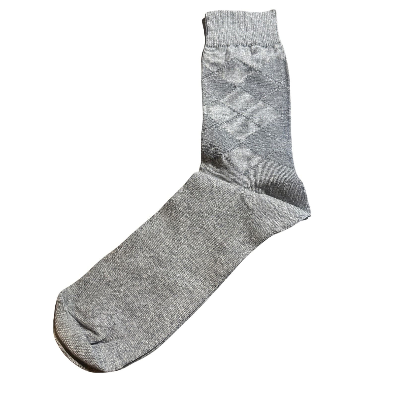 Vintage Haband Dress Socks Mens Large Grey NEW Argyle Diamond Cotton Blend - Thumbnail 6