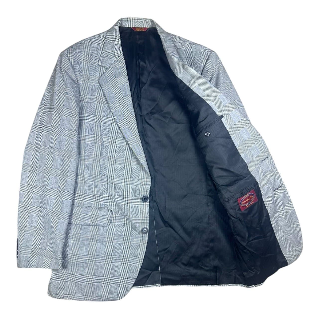 Corbin Ltd Bates Bros Mens Plaid Blazer Sport Coat 44R Gray Blue - Thumbnail 2