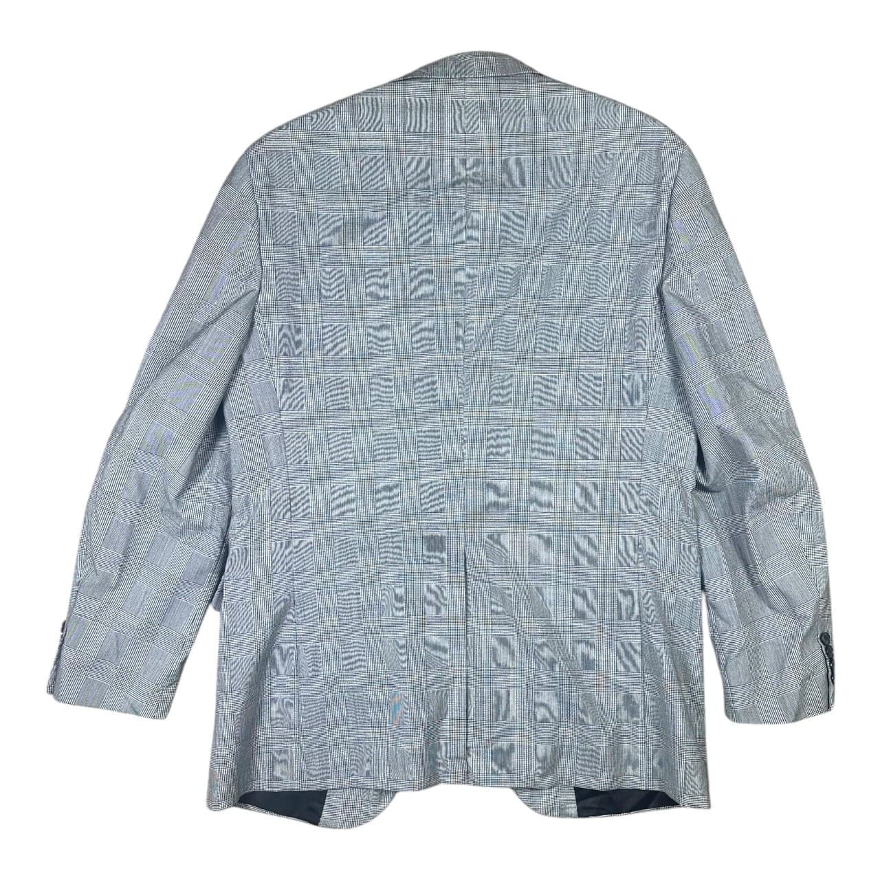 Corbin Ltd Bates Bros Mens Plaid Blazer Sport Coat 44R Gray Blue - Thumbnail 4