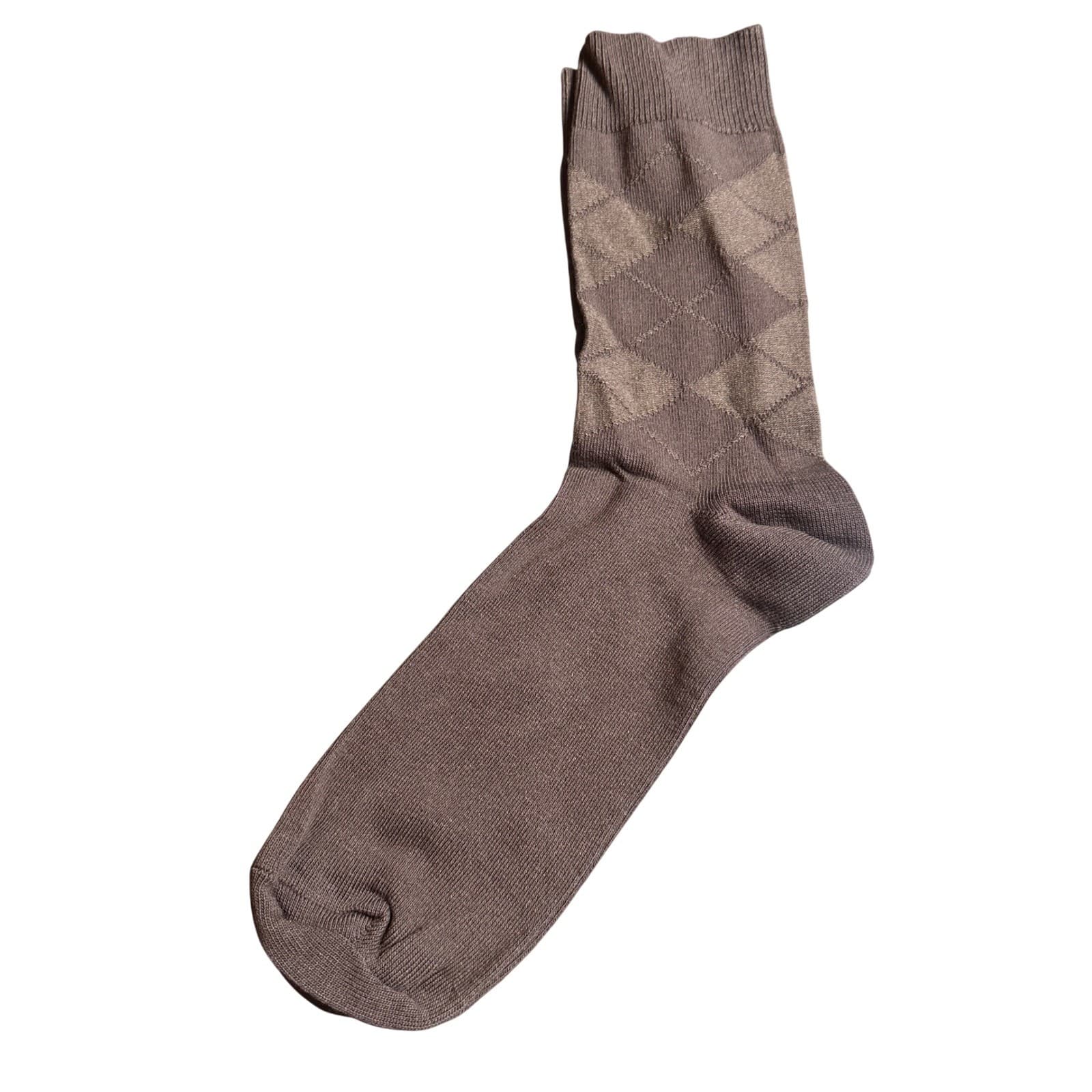 Vintage Haband Dress Socks Men 10-13 Brown New Argyle Cotton Blend Classic - Thumbnail 4