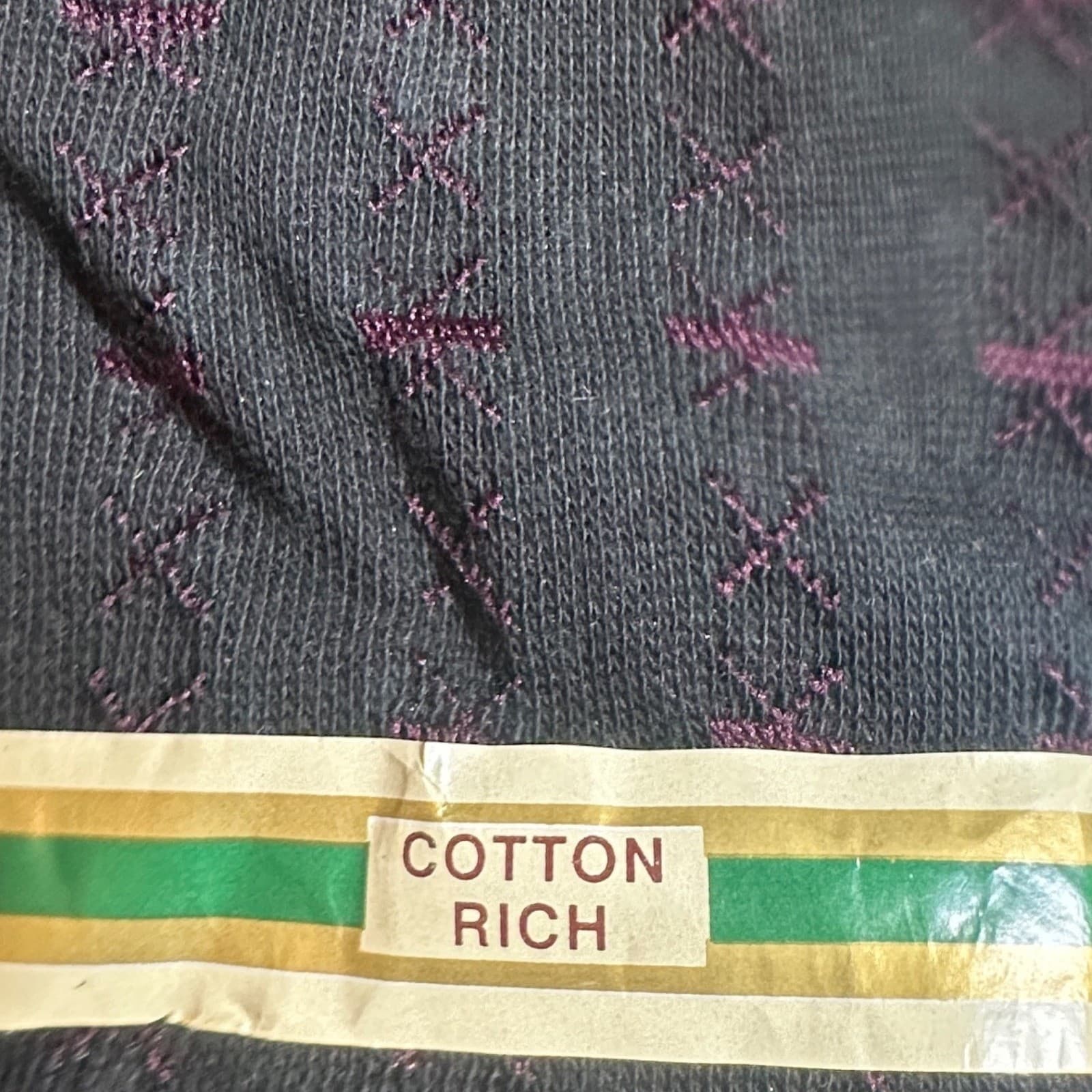 Vintage Gold Medal Hosiery Dress Socks Mens 10-13 NWT Cotton Geometric Pattern - Thumbnail 5