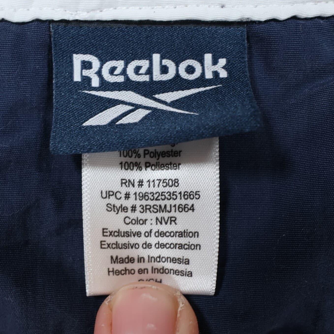 Reebok Windbreaker Mens S Navy Excellent Colorblock Zip Up - Thumbnail 7