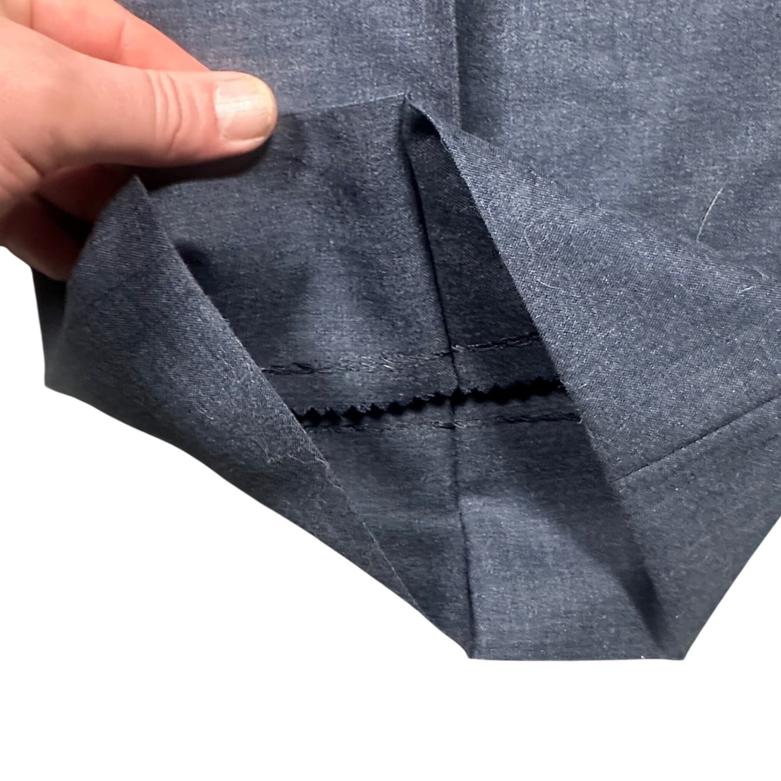 Lands End Dress Pants Mens 44 Long Navy Blue 100% Wool Pleated Straight - Thumbnail 6
