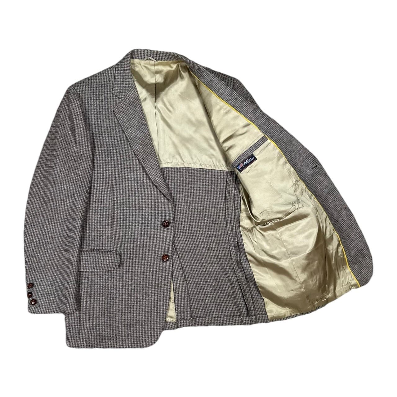 Rothschilds Blazer Mens 44R Brown Houndstooth Ridgewood Supreme Sportcoat - Thumbnail 2