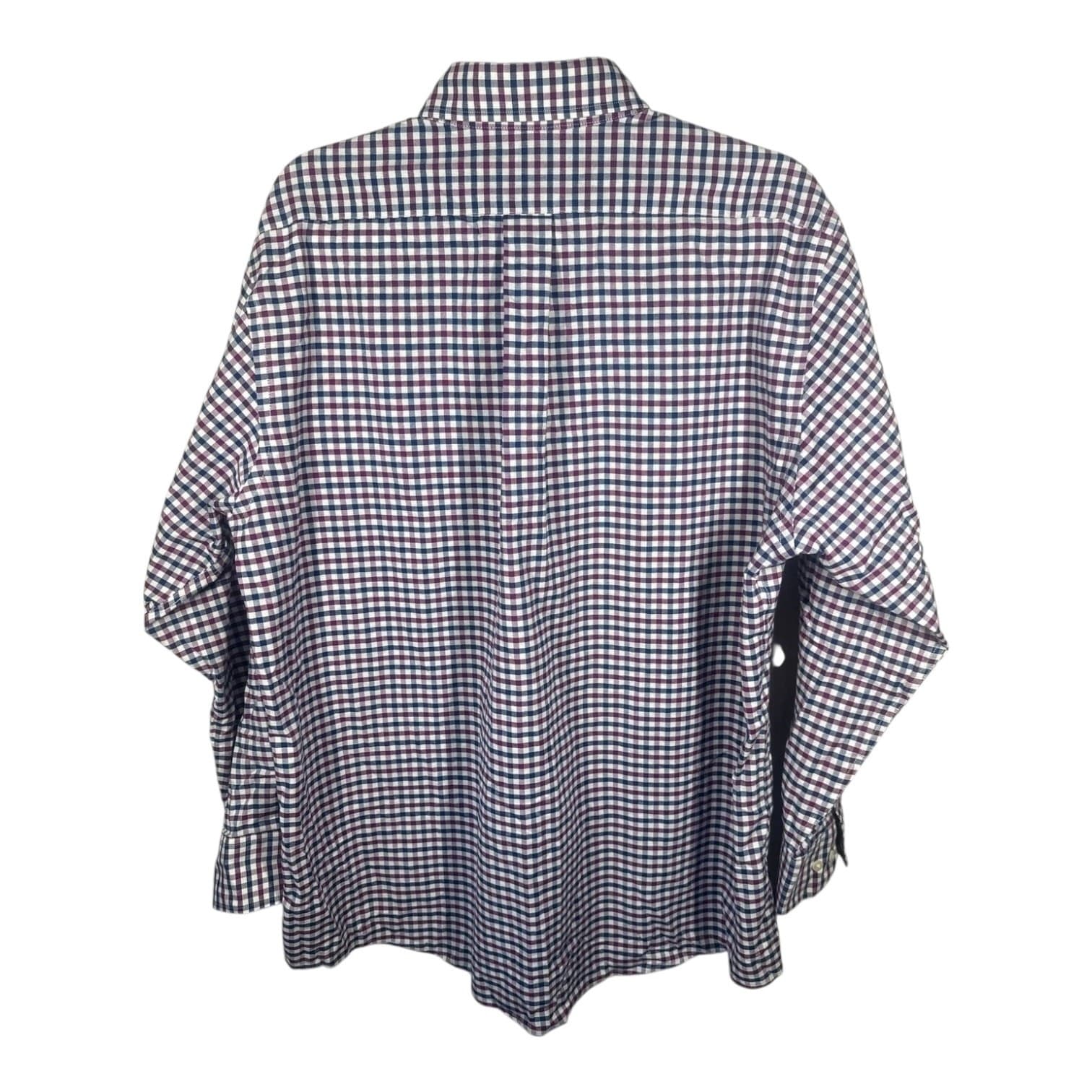 Dockers Men’s Large Checkered Button-Down Shirt Classic Fit Casual - Thumbnail 2
