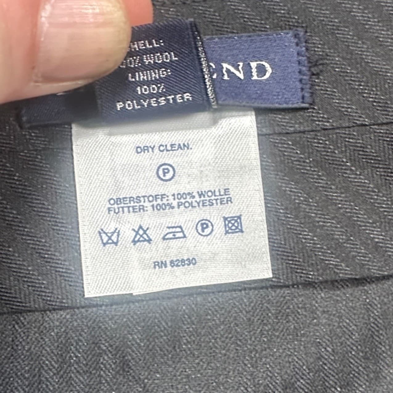 Lands End Dress Pants Mens 44 Long Navy Blue 100% Wool Pleated Straight - Thumbnail 8