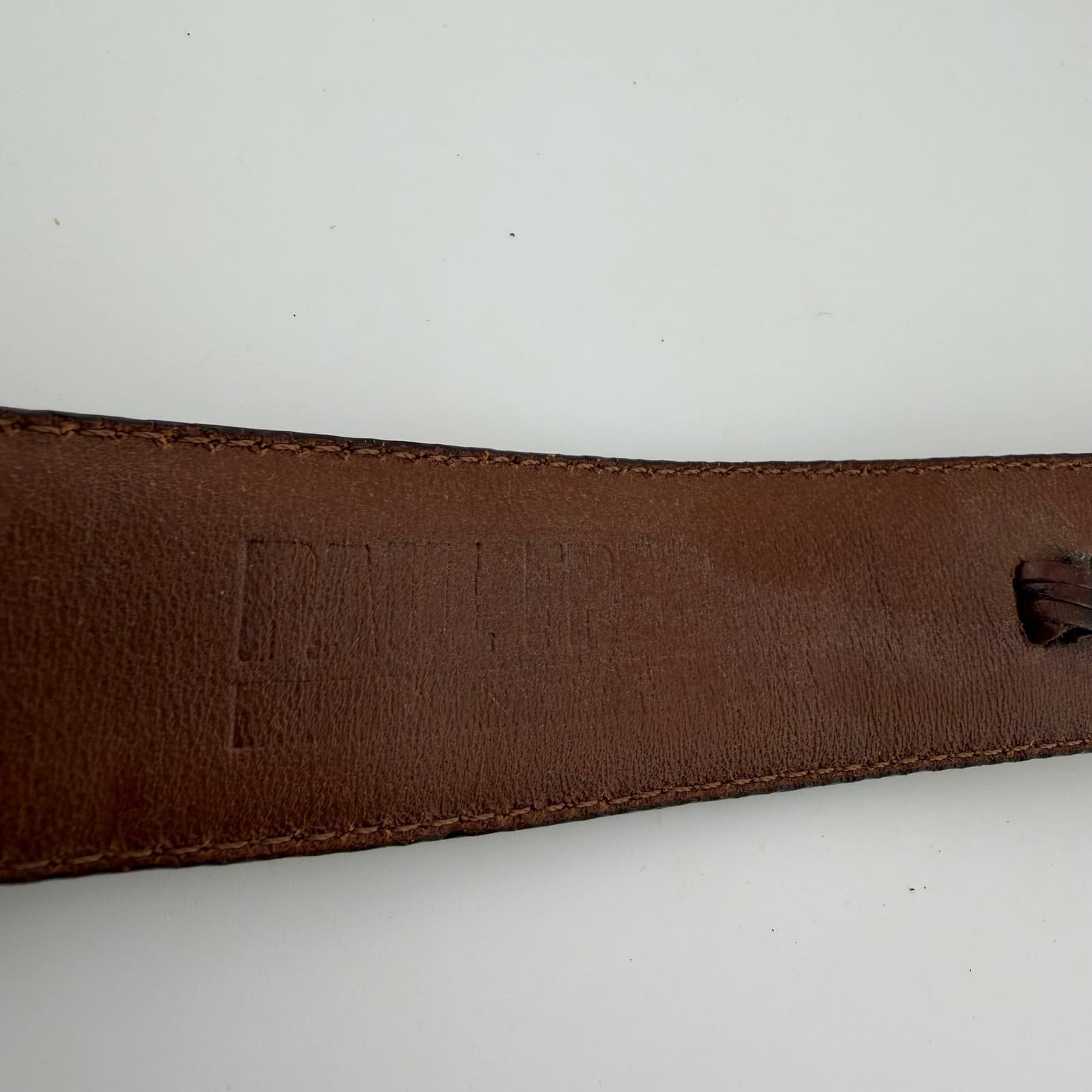 Paul Fredrick Leather Belt Mens 44 Tan Genuine Leather Handcrafted Argentina - Thumbnail 4