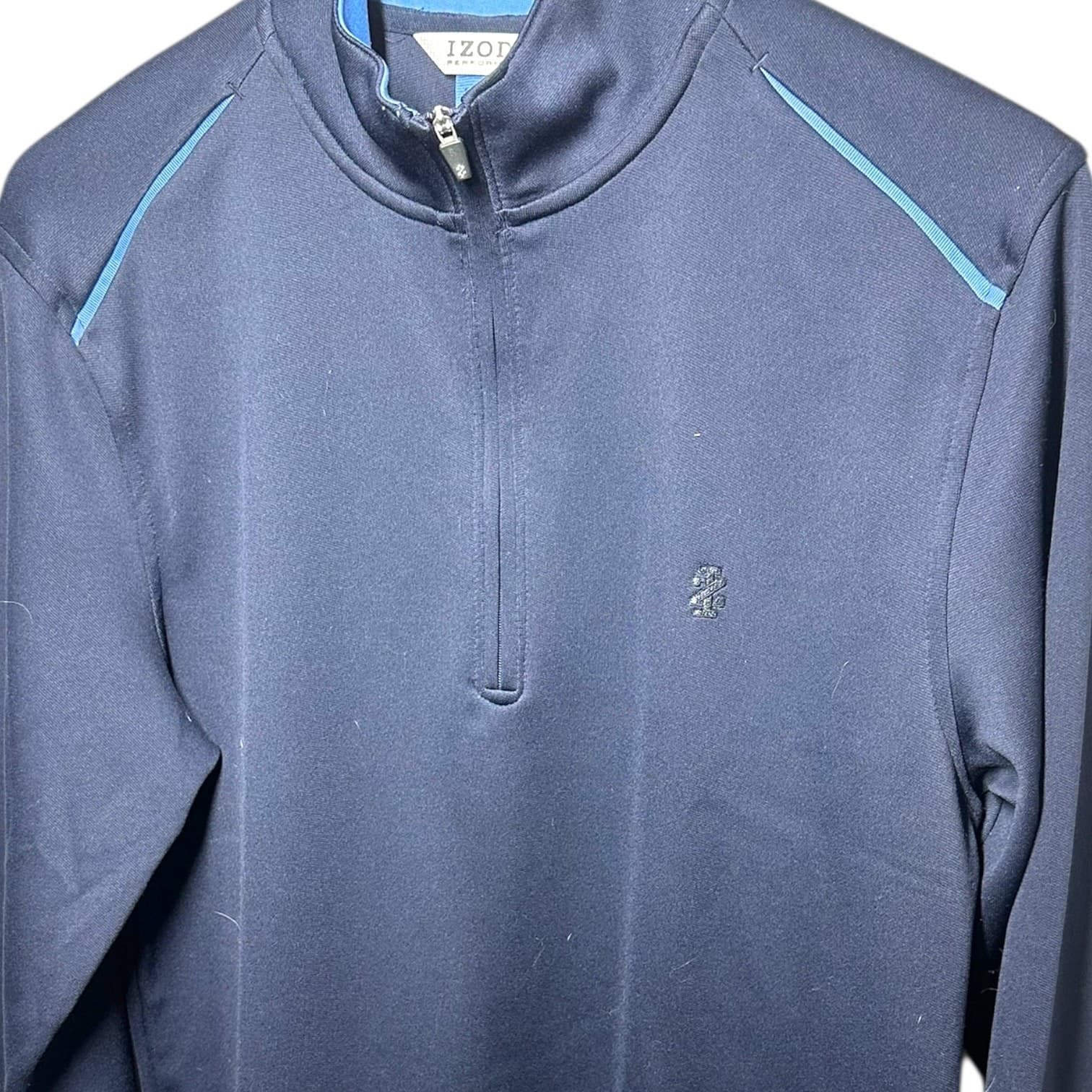 IZOD PERFORMX Men's Small Navy Blue Quarter-Zip Performance Pullover - Thumbnail 4