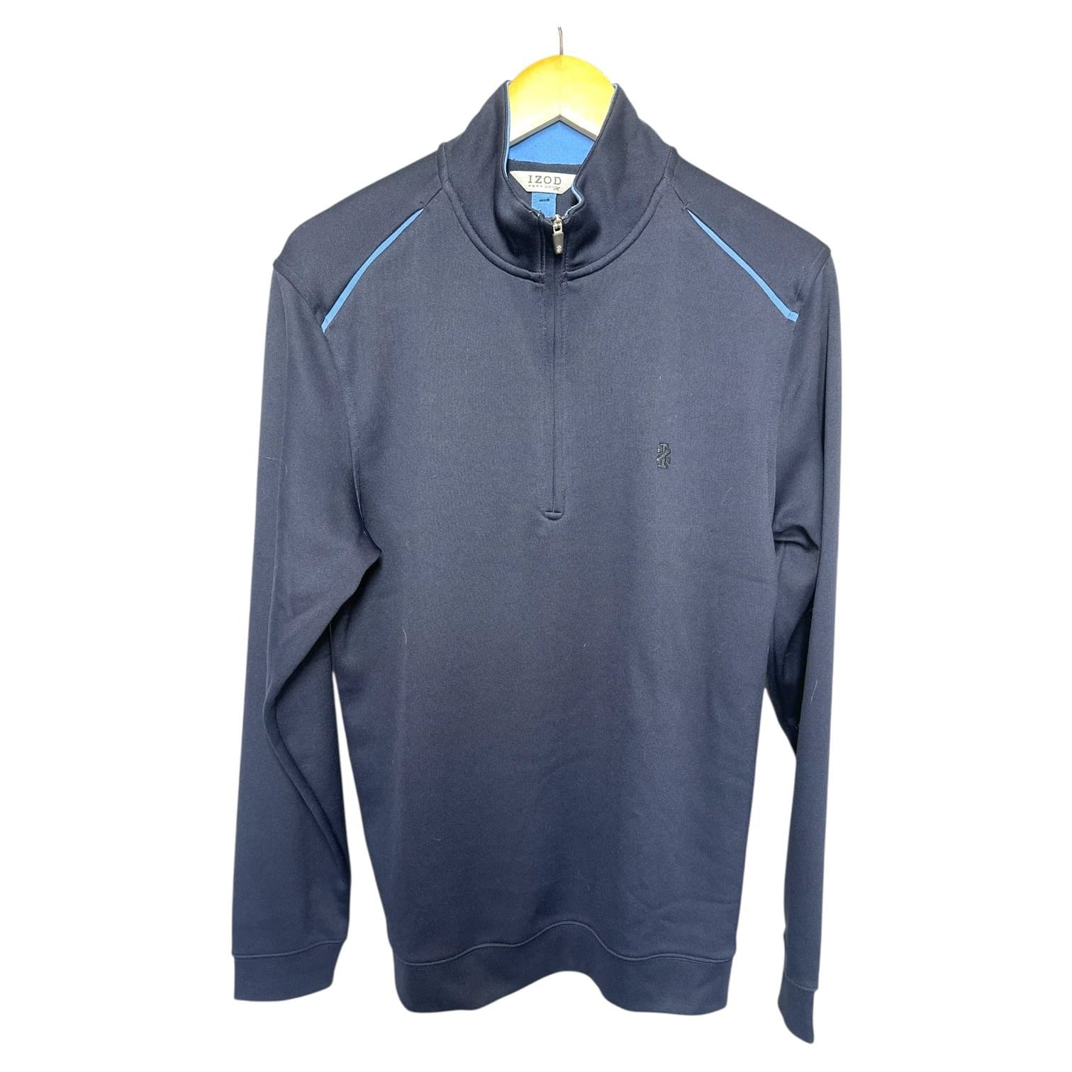 IZOD PERFORMX Men's Small Navy Blue Quarter-Zip Performance Pullover - Thumbnail 2