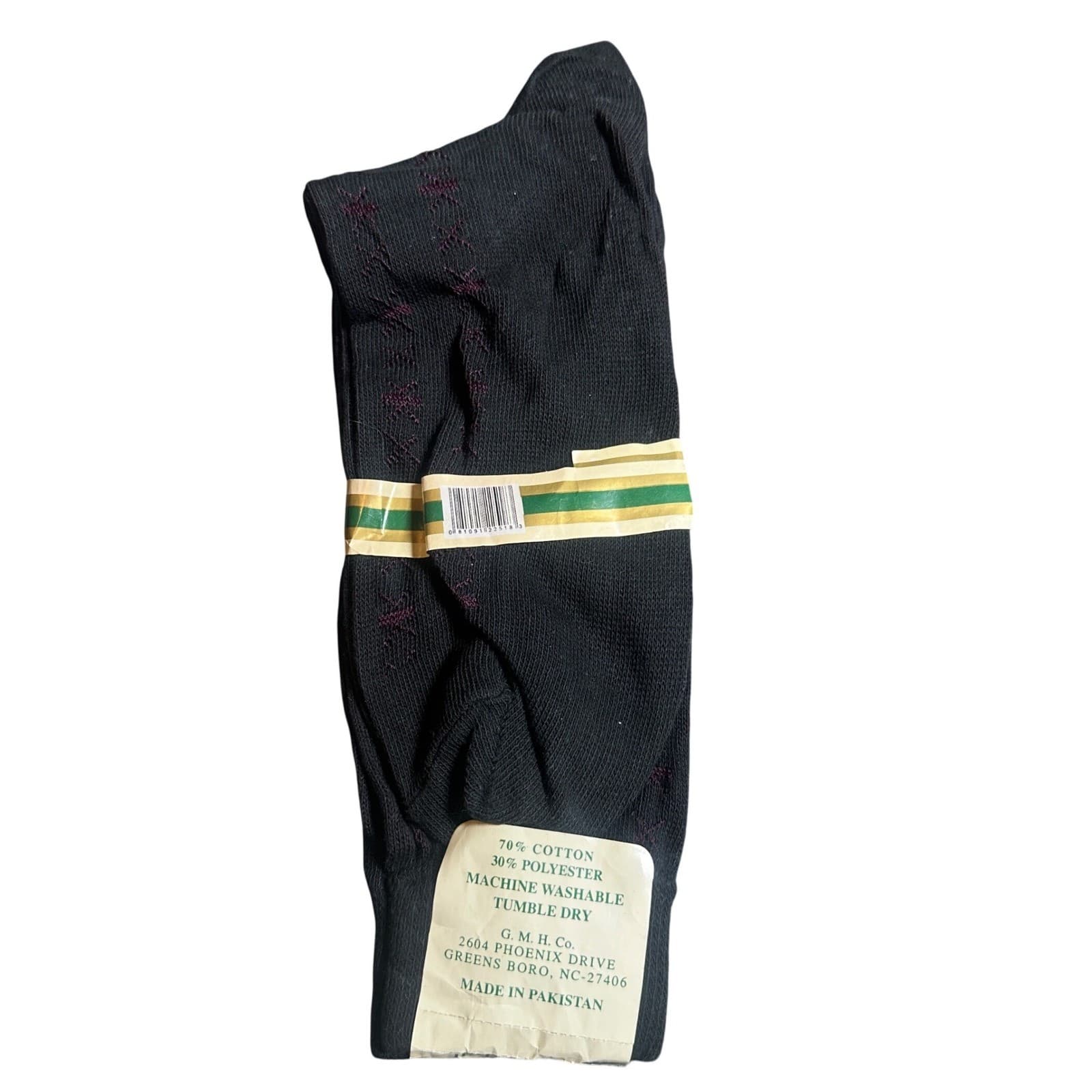 Vintage Gold Medal Hosiery Dress Socks Mens 10-13 NWT Cotton Geometric Pattern - Thumbnail 2
