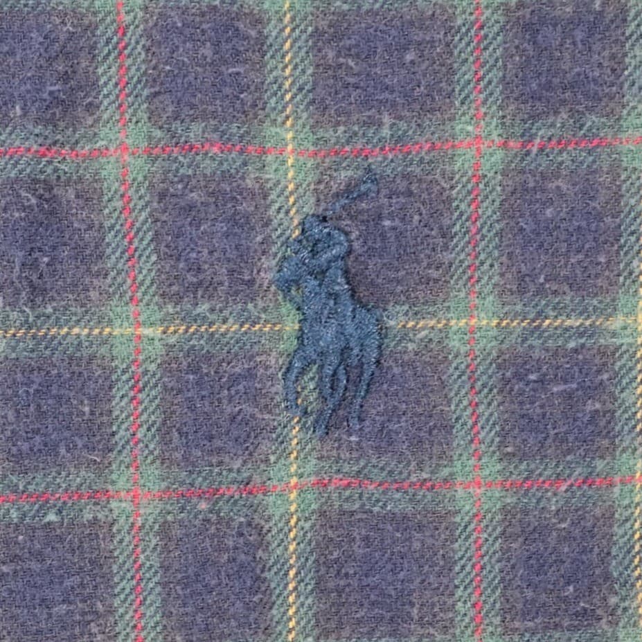 Ralph Lauren Button Up Mens XXL Blue Green Excellent Plaid Long Sleeve - Thumbnail 9