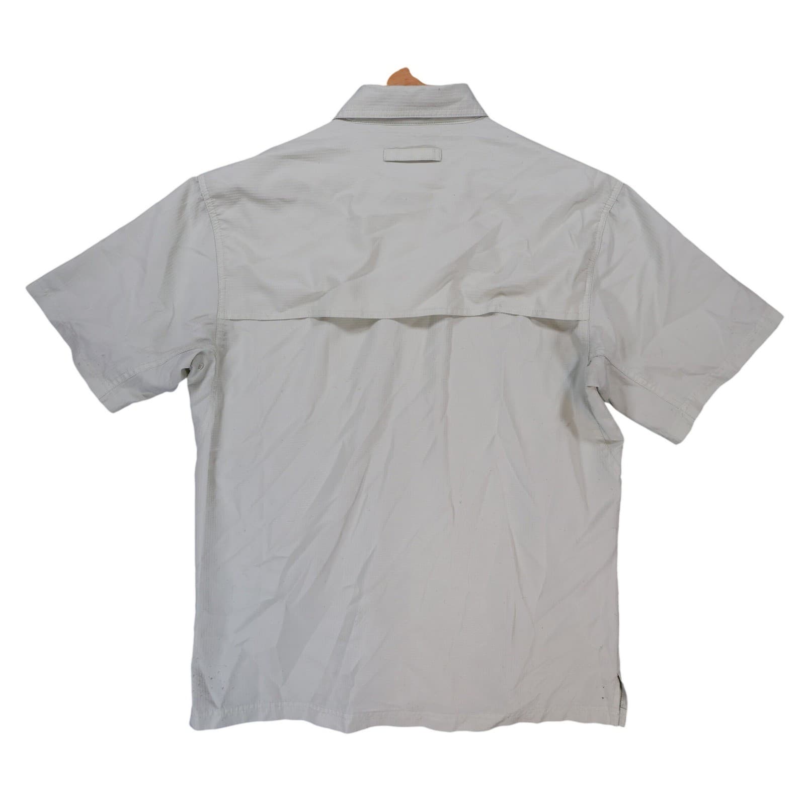 Weatherproof Fishing Shirt Mens M Beige Excellent Ripstop Vented - Thumbnail 2