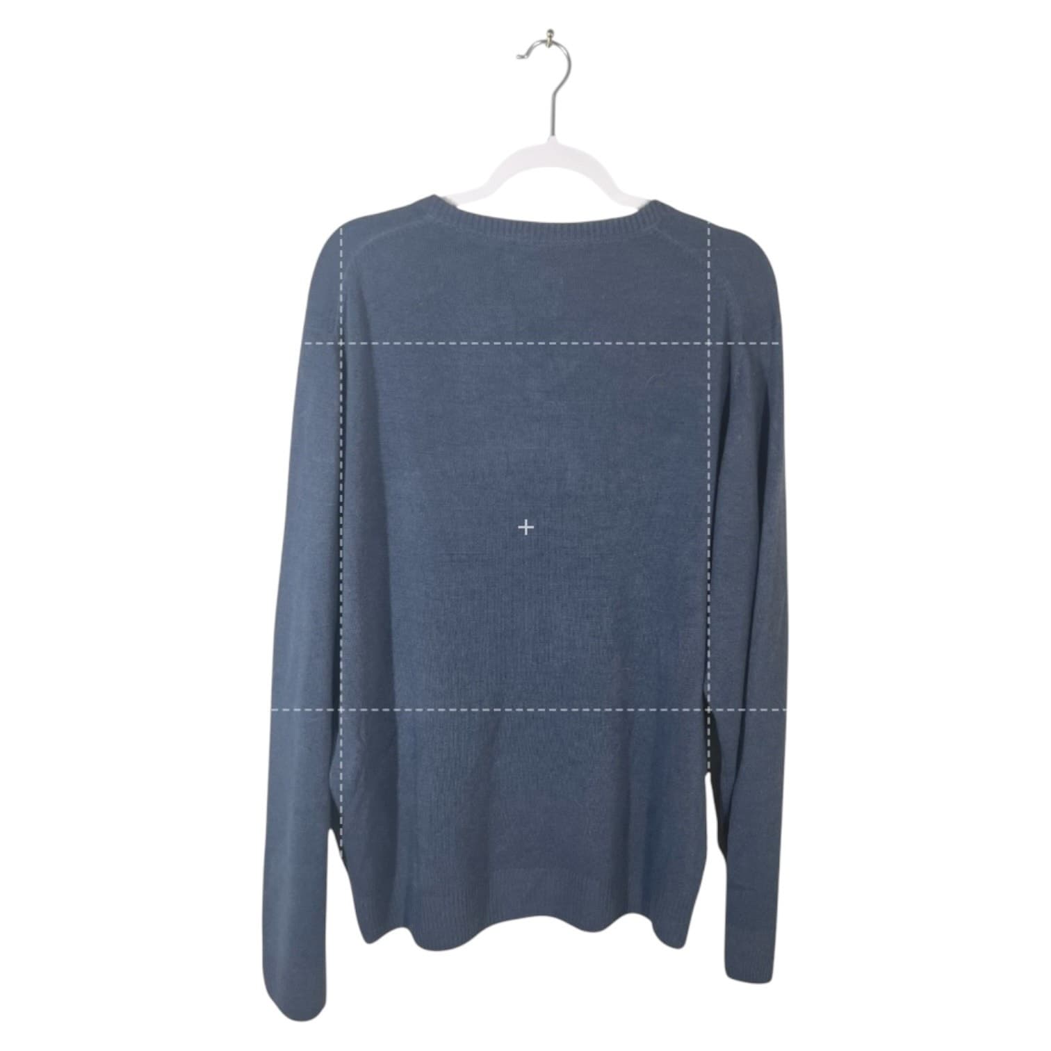 Field & Stream Men's XL Slate Blue V-Neck Knit Acrylic Sweater Jumper - Thumbnail 2