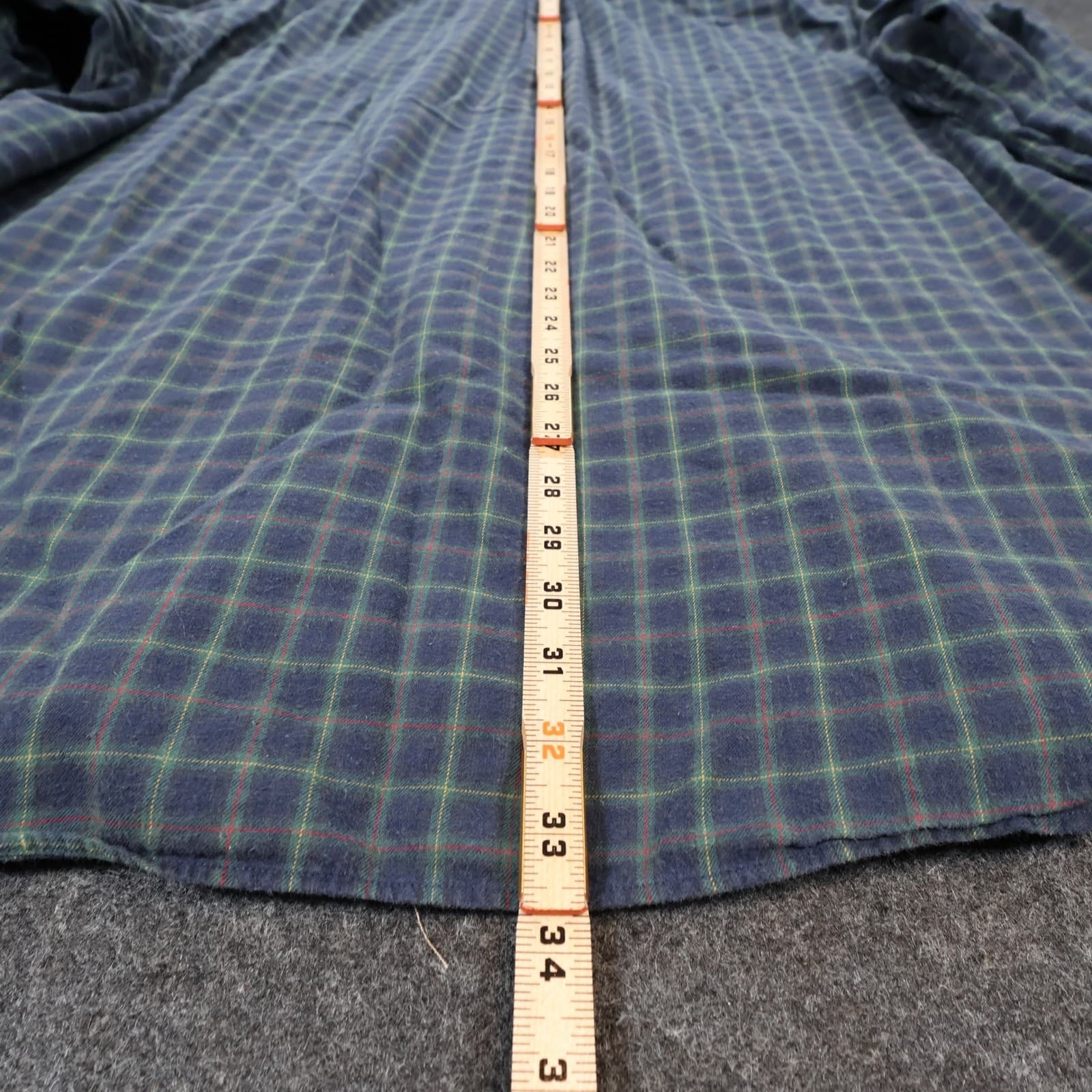 Ralph Lauren Button Up Mens XXL Blue Green Excellent Plaid Long Sleeve - Thumbnail 5