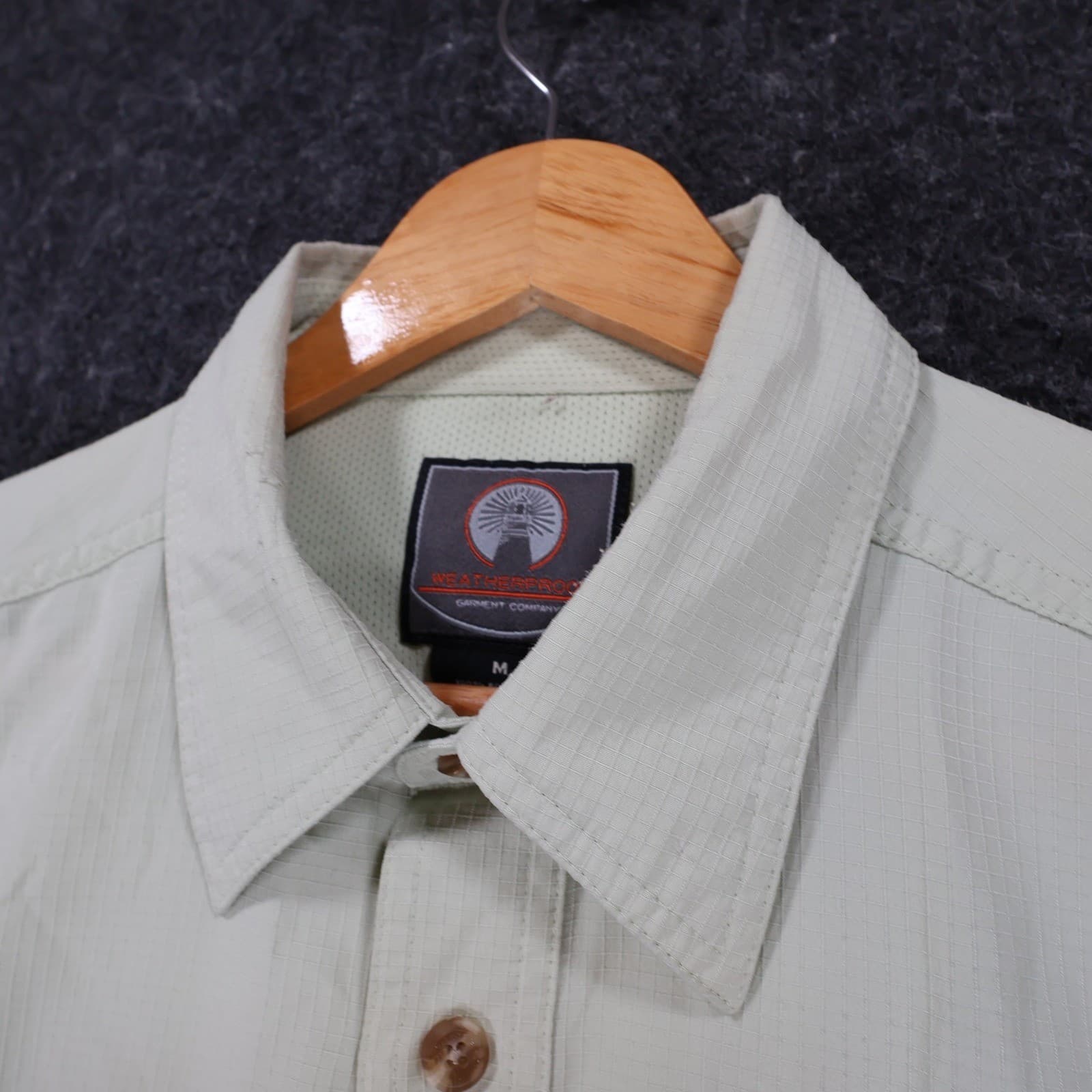 Weatherproof Fishing Shirt Mens M Beige Excellent Ripstop Vented - Thumbnail 11