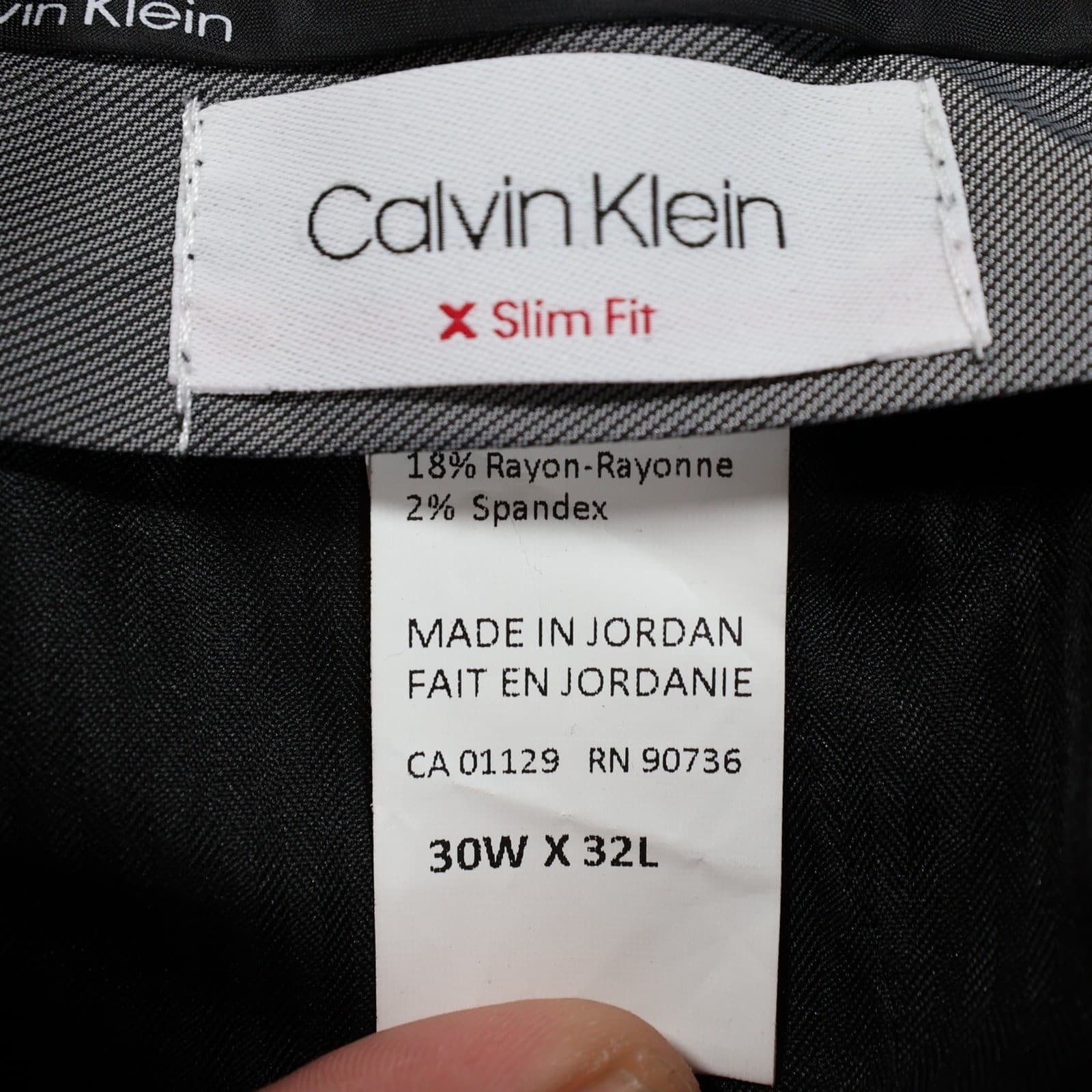 Calvin Klein Dress Pants Mens 30W x 32L Black New Slim Fit - Thumbnail 7