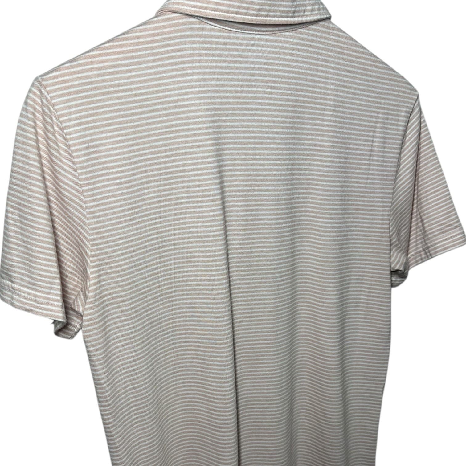 Sonoma Men's S Pink White Striped Short Sleeve Polo Casual Everyday - Thumbnail 5