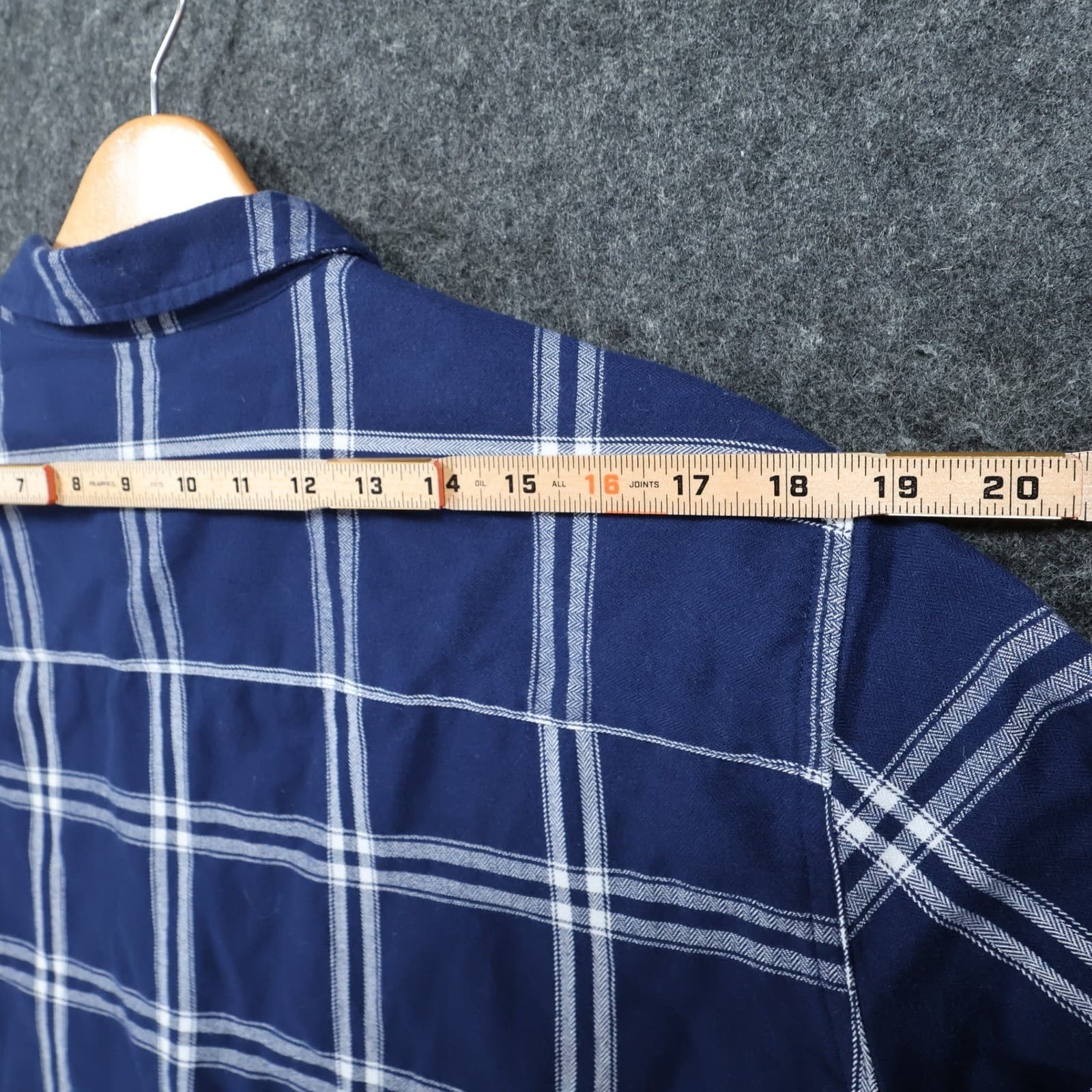 Jachs Girlfriend Button Up Womens XL Blue Excellent Plaid Pattern - Thumbnail 6