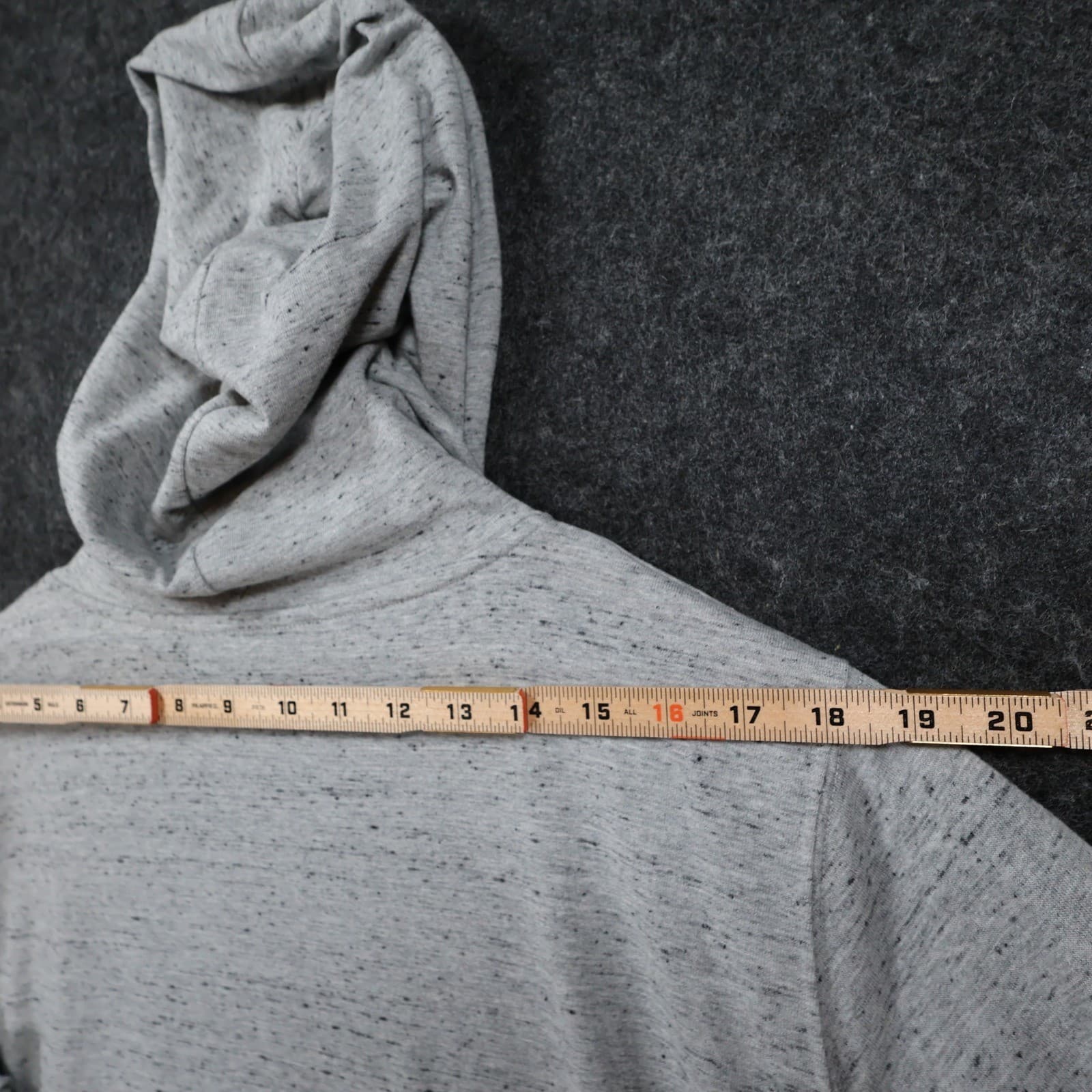 Nike Full Zip Hoodie Mens Large Gray Excellent Speckled Gym Sportswear - Thumbnail 6