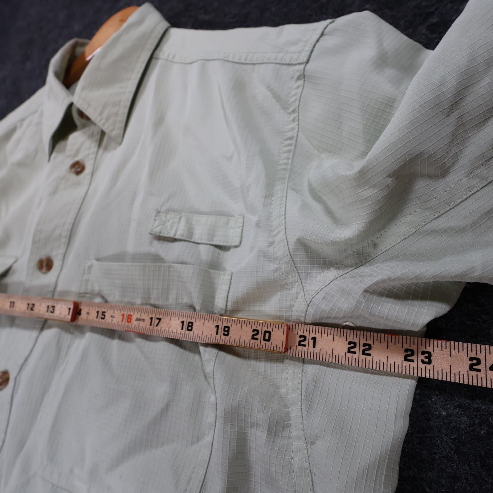 Weatherproof Fishing Shirt Mens M Beige Excellent Ripstop Vented - Thumbnail 3