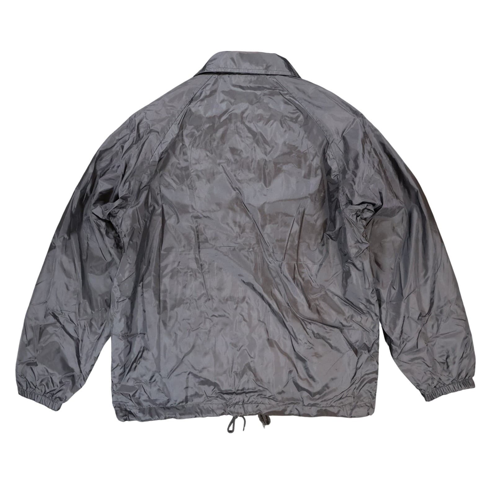 Cardinal Coach Jacket Mens Medium Black Excellent Windbreaker Snap Front - Thumbnail 2